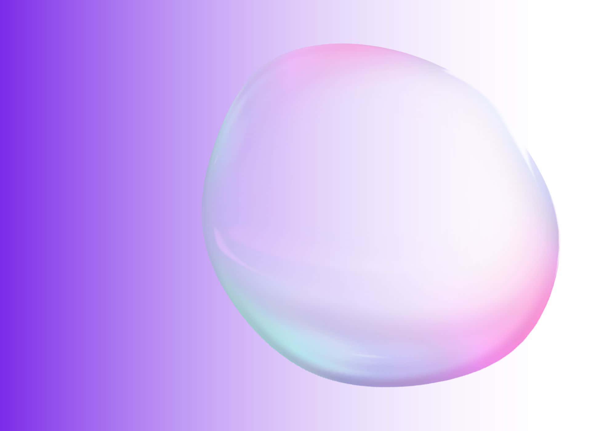 abstract iridescent bubble, translucent iridescent bubble, purple and white gradient, Full HD Desktop Wallpaper