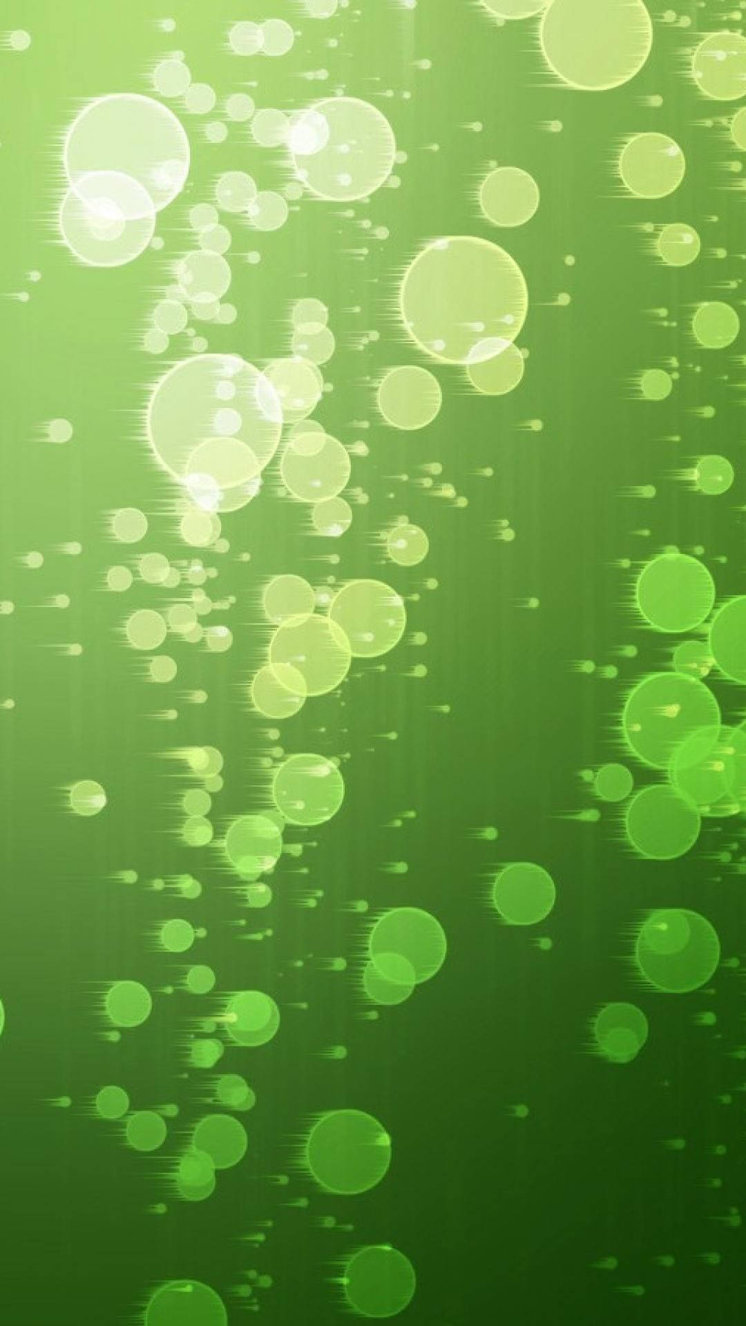 light green, glowing translucent bubbles, vibrant green gradient background, Full HD Phone Wallpaper