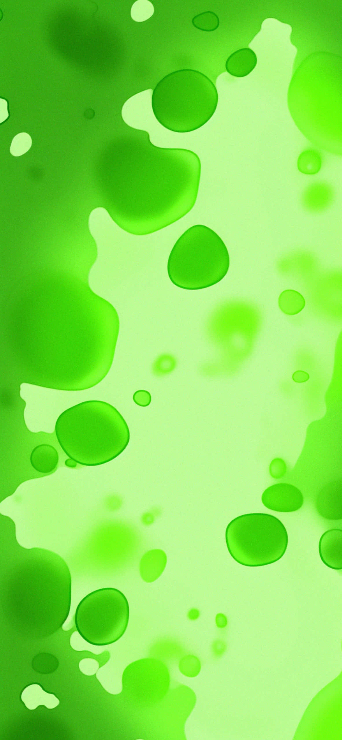 vibrant green, liquid droplets, gradient green background, 2K Phone Wallpaper