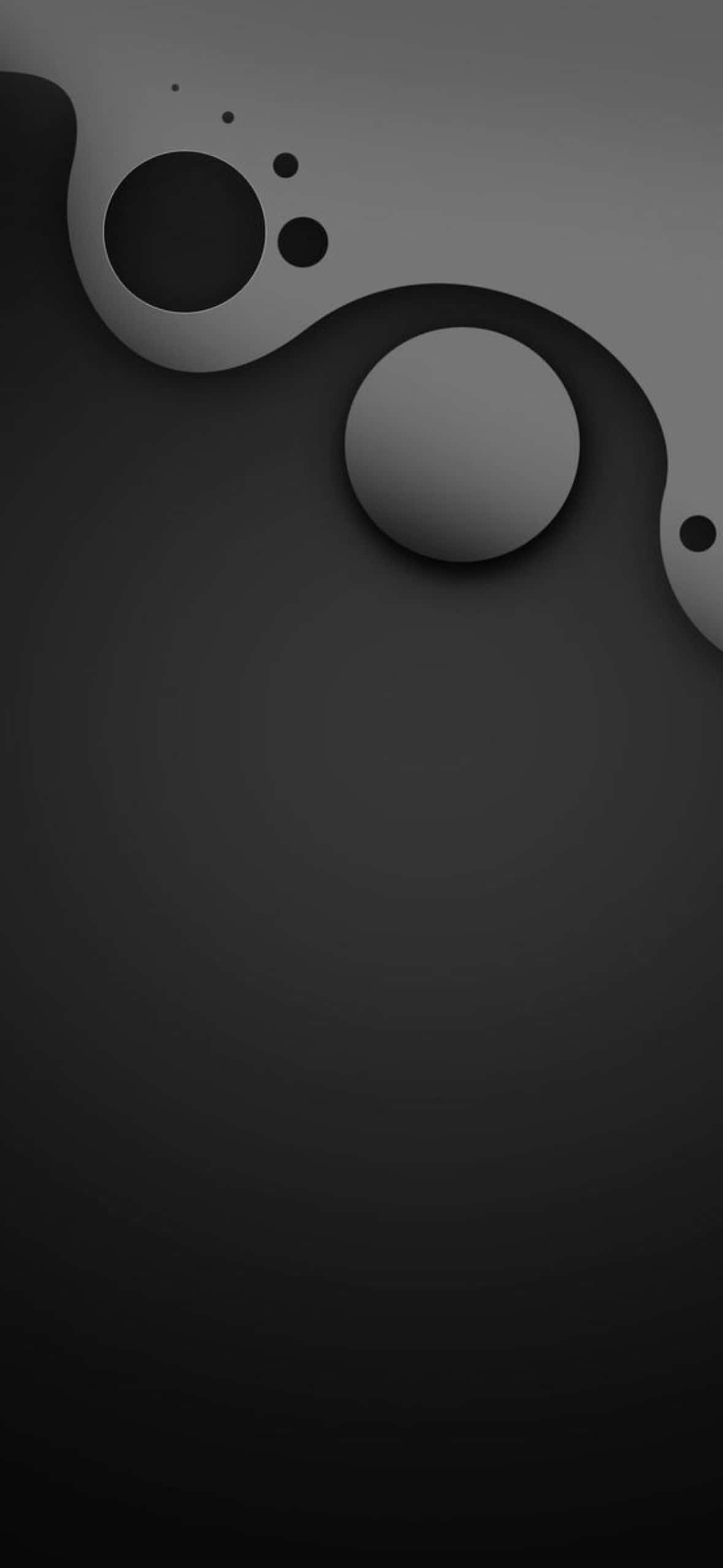 abstract black bubbles design, grayscale spheres, droplet shapes, Full HD Phone Wallpaper