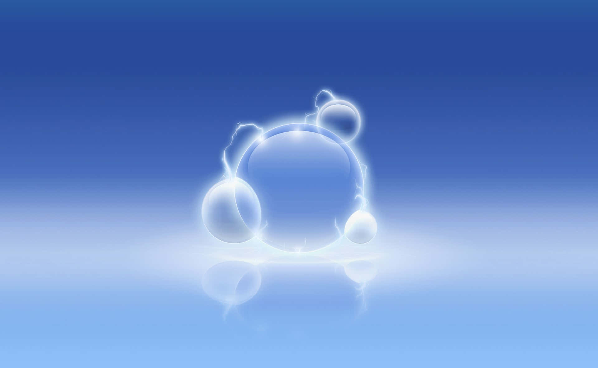 abstract blue bubbles, glowing translucent bubbles, reflective blue surface, Full HD Desktop Wallpaper
