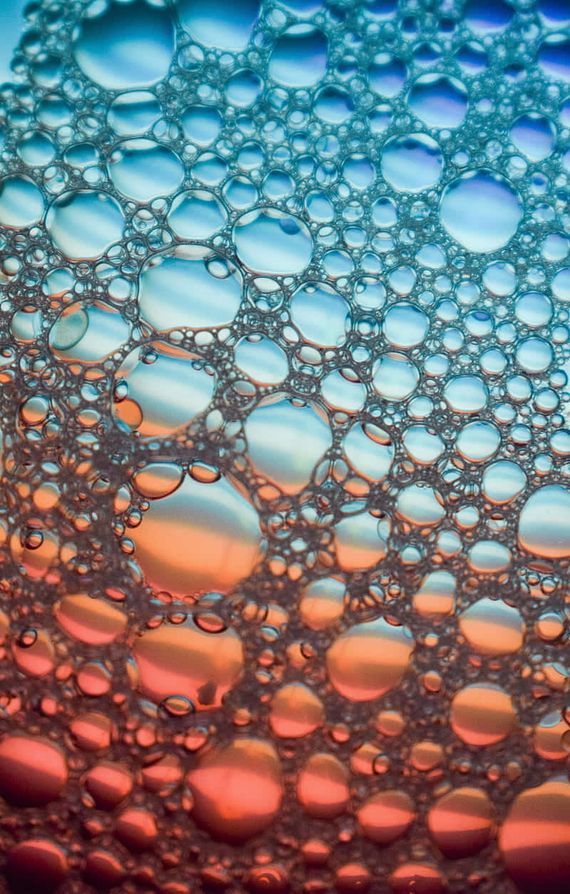 colorful soap bubble artistry, iridescent soap bubbles, cool blue, SD Phone Wallpaper