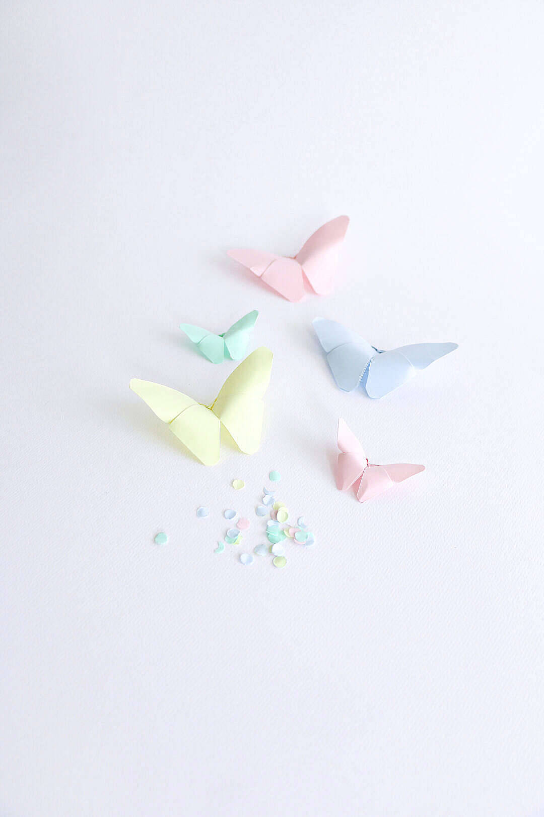 aesthetic butterfly, pastel origami butterflies, soft pink mint and blue, HD Phone Wallpaper