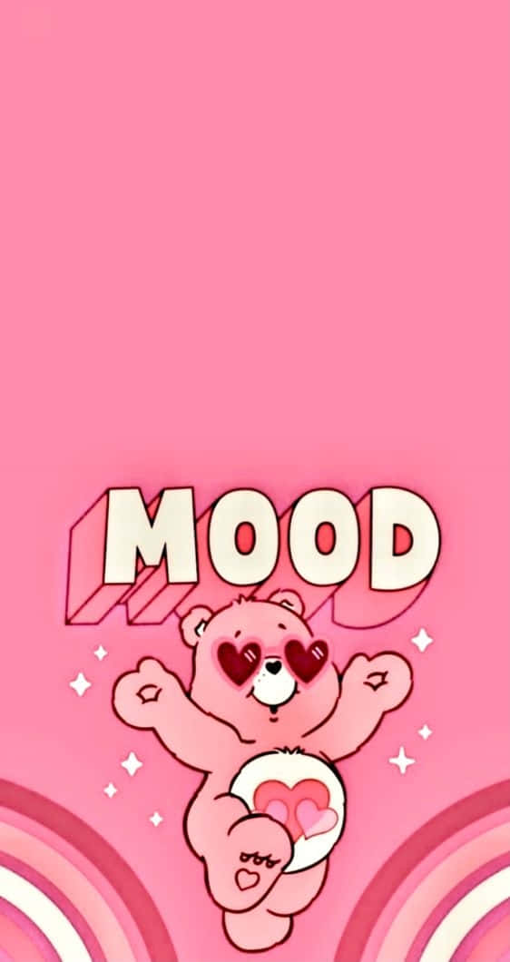 Care Bear, pink Care Bear, heart eyes, SD Phone Wallpaper