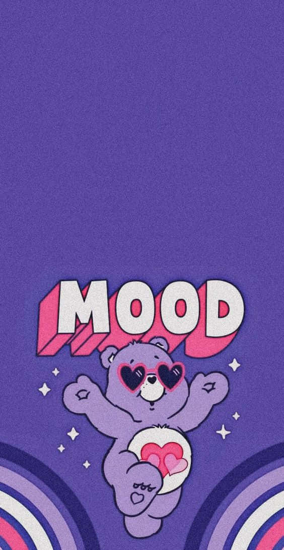 Care Bear, purple Care Bear, heart sunglasses, SD Phone Wallpaper