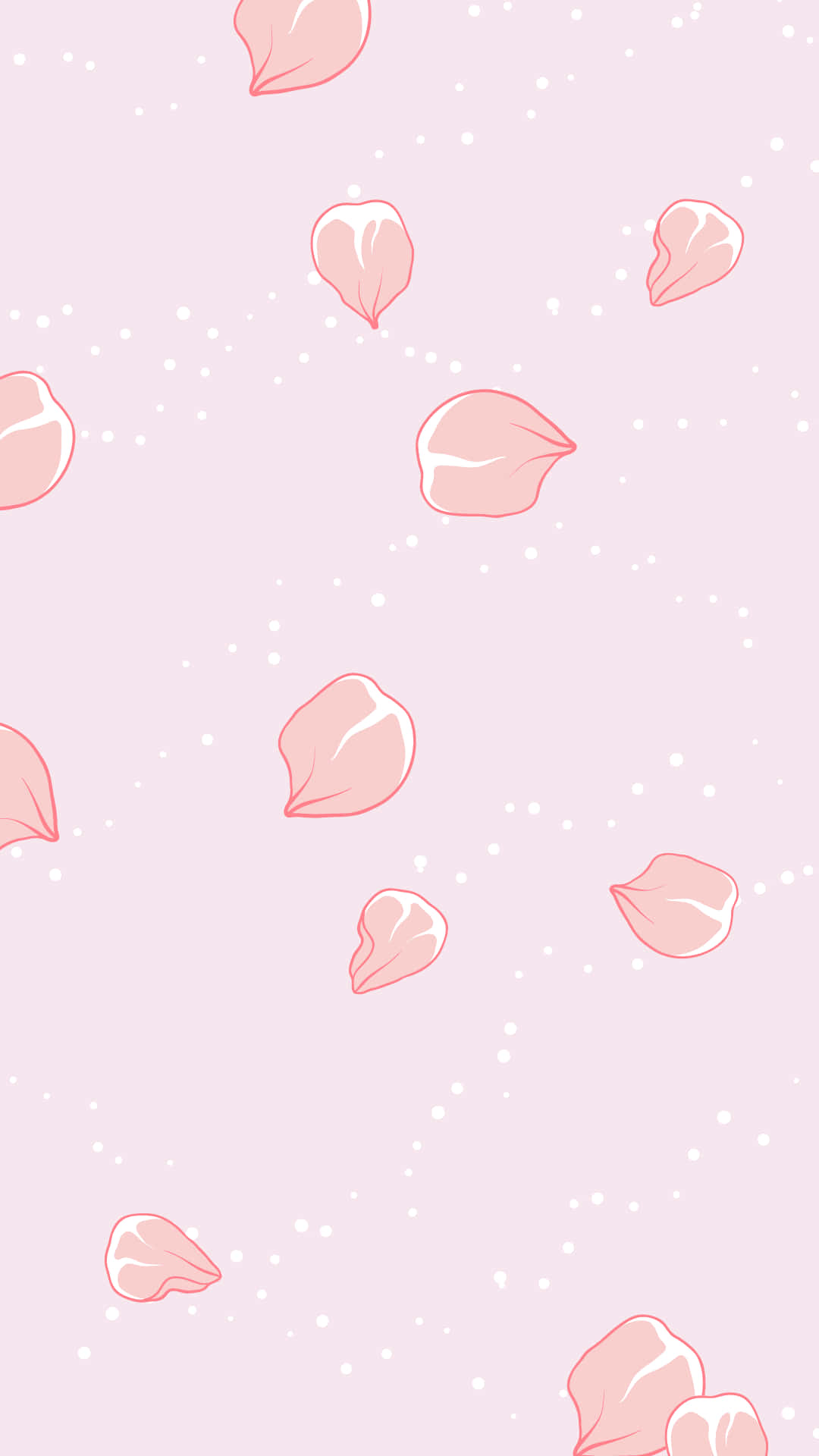 Aesthetic Cherry Blossom, soft pink cherry blossom petals, pastel lavender background, Full HD Phone Wallpaper