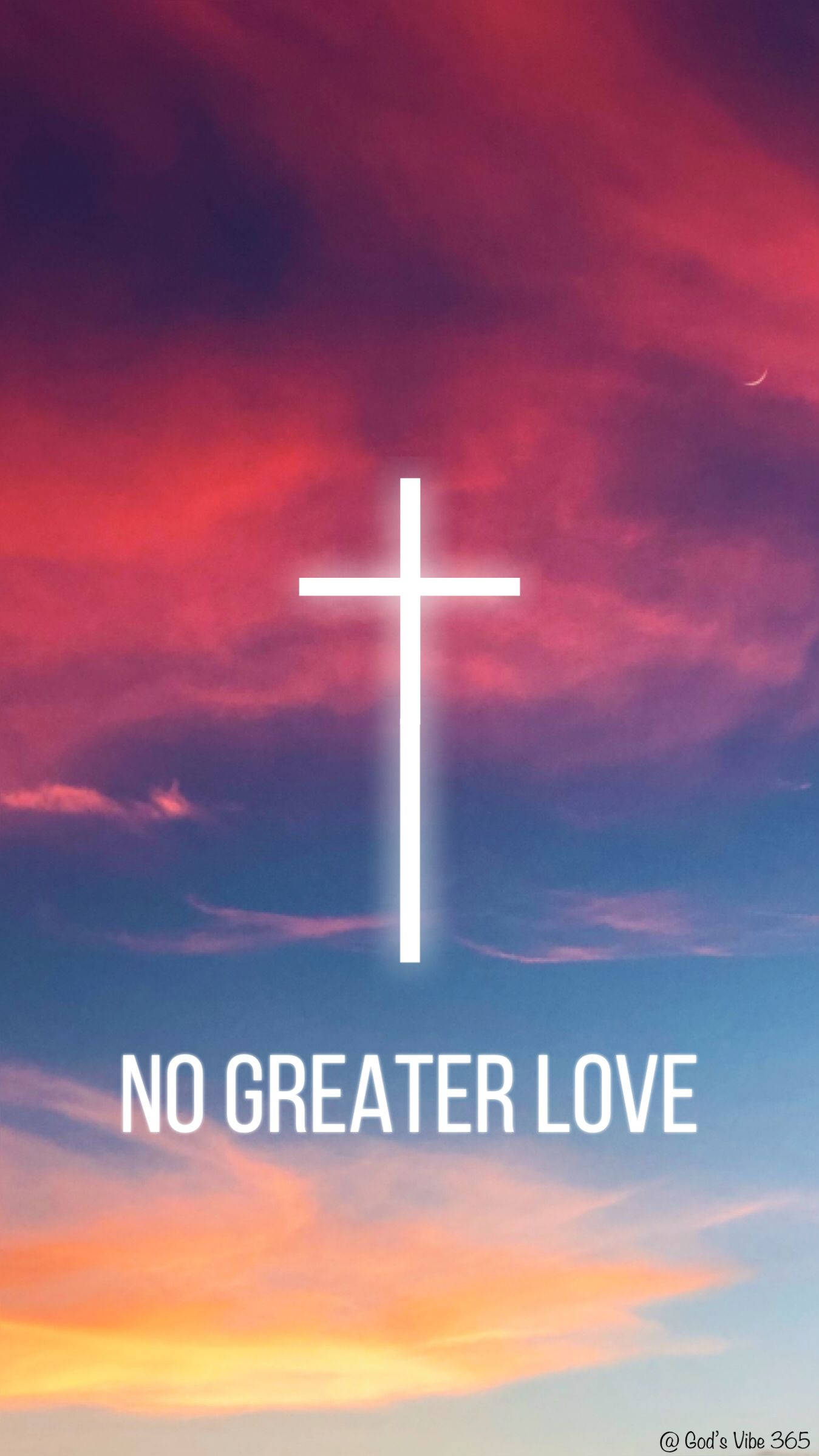 glowing white cross, vibrant sunset sky, hues of pink purple and orange, Full HD Phone Wallpaper