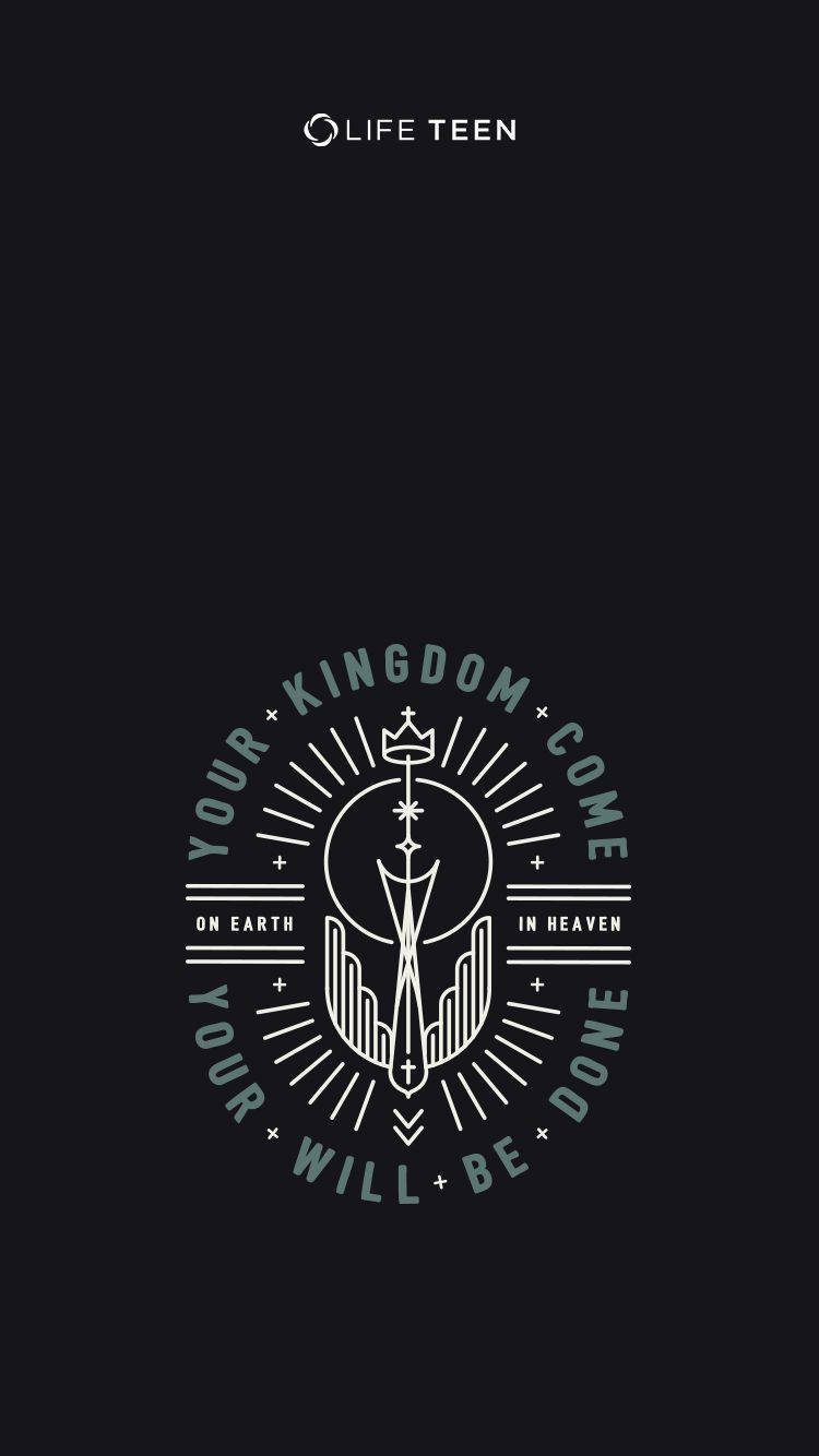 Aesthetic Christian, circular logo, white and teal, HD Phone Wallpaper
