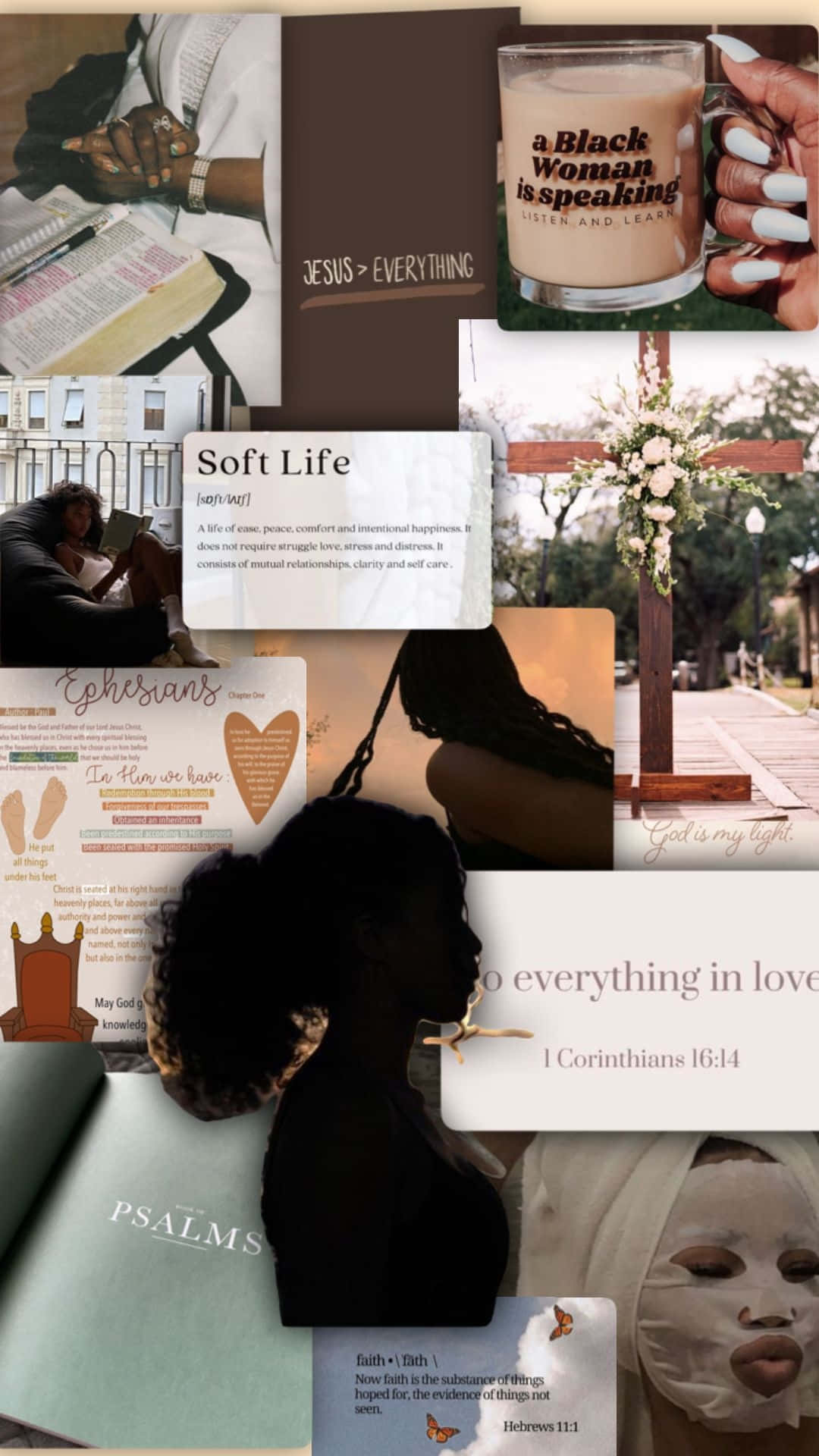 Christian Girl Aesthetic, Black woman, mug with scripture, Full HD Phone Wallpaper