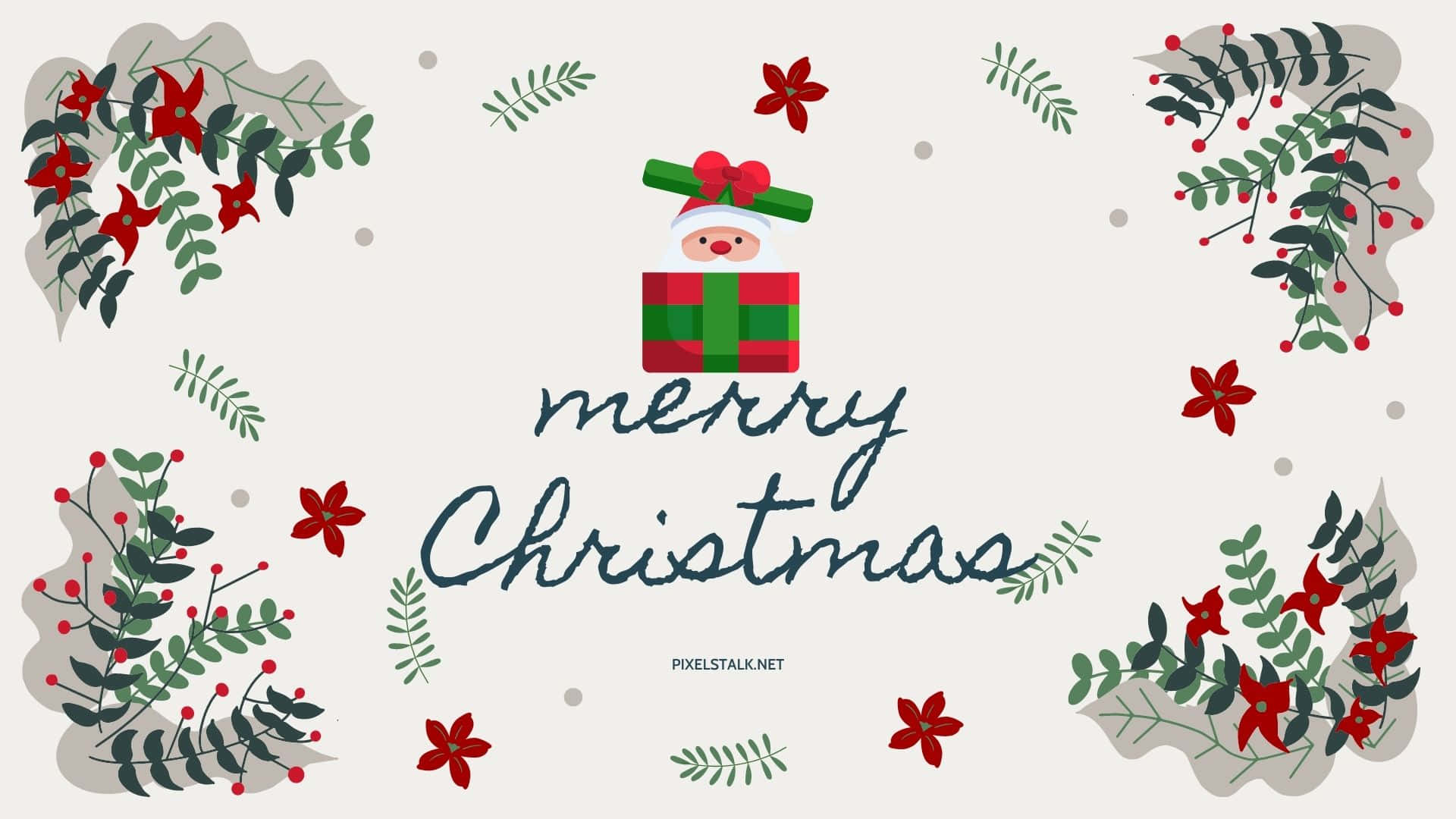 Aesthetic Merry Christmas Gift Greeting Laptop, snowman, gift box, Full HD Desktop Wallpaper