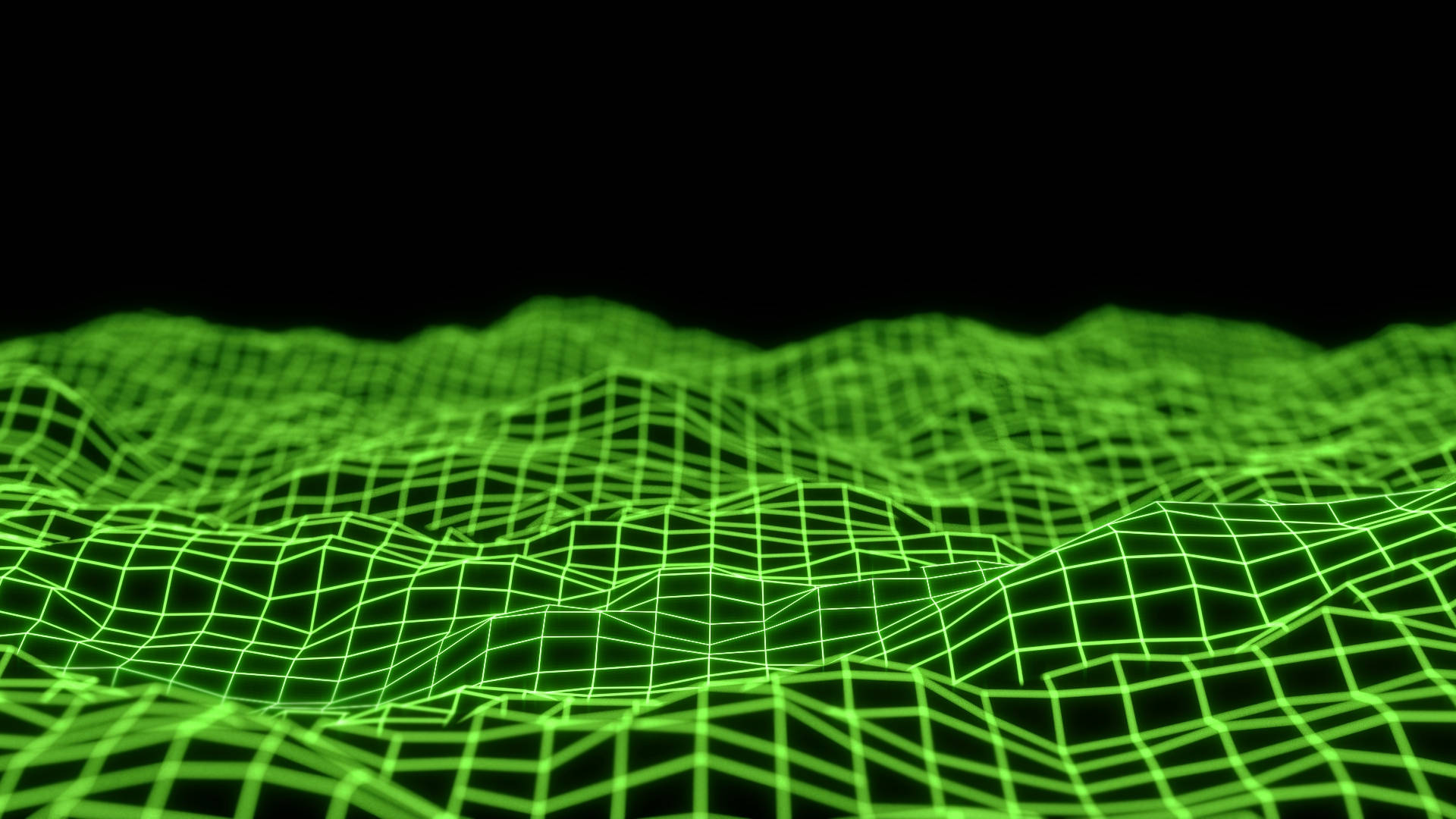 Aesthetic Chromebook, green grid, neon green wireframe, Full HD Desktop Wallpaper