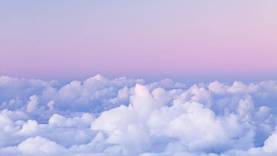 white and blue aesthetic cloud desktop, pastel pink and lavender sky, twilight, SD Desktop Wallpaper
