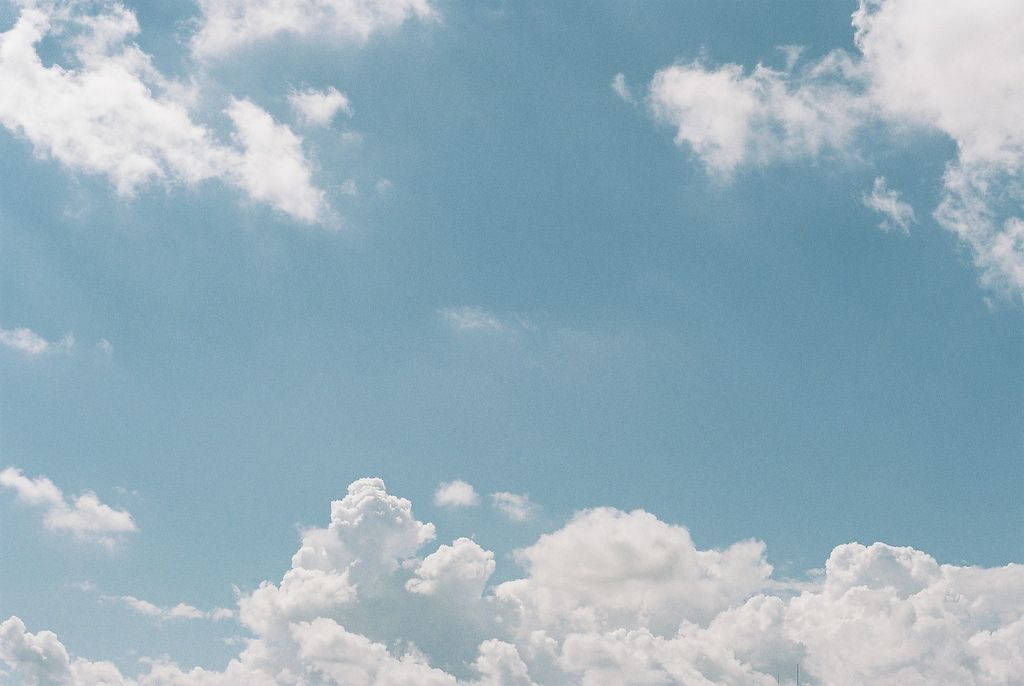 blue aesthetic cloud desktop, cerulean sky, fluffy white clouds, SD Desktop Wallpaper