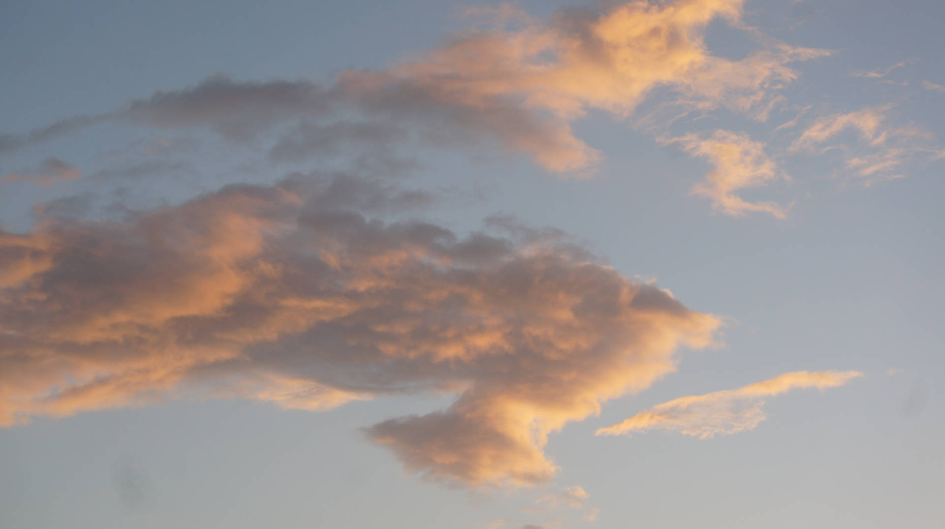 light brown aesthetic cloud desktop, warm orange, pink hues, Full HD Desktop Wallpaper