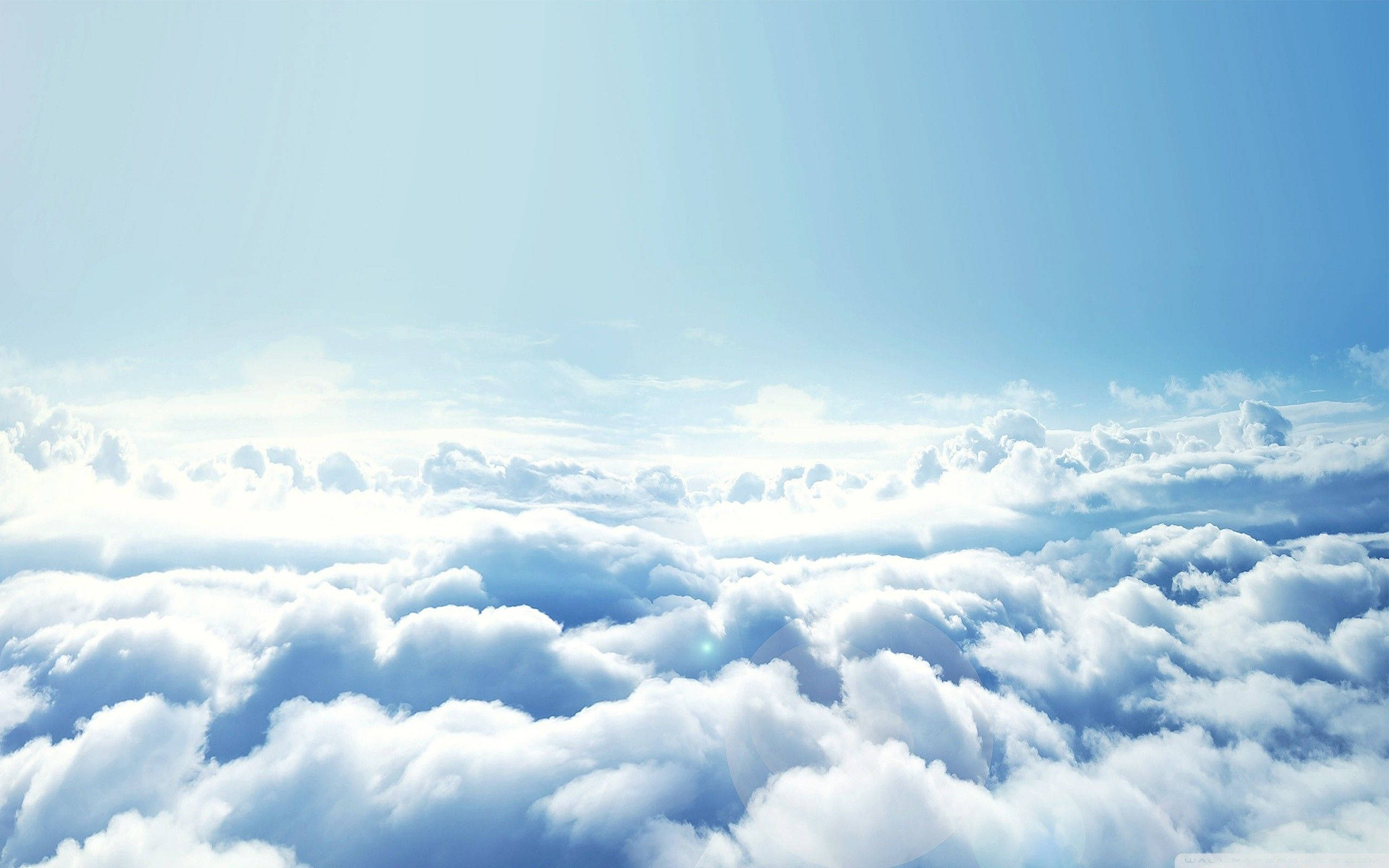 Aesthetic Cloud, fluffy white clouds, clear blue sky, 2K Desktop Wallpaper