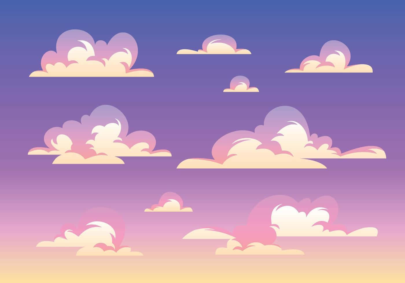 pastel, gradient sky, purple to peach, HD Desktop Wallpaper