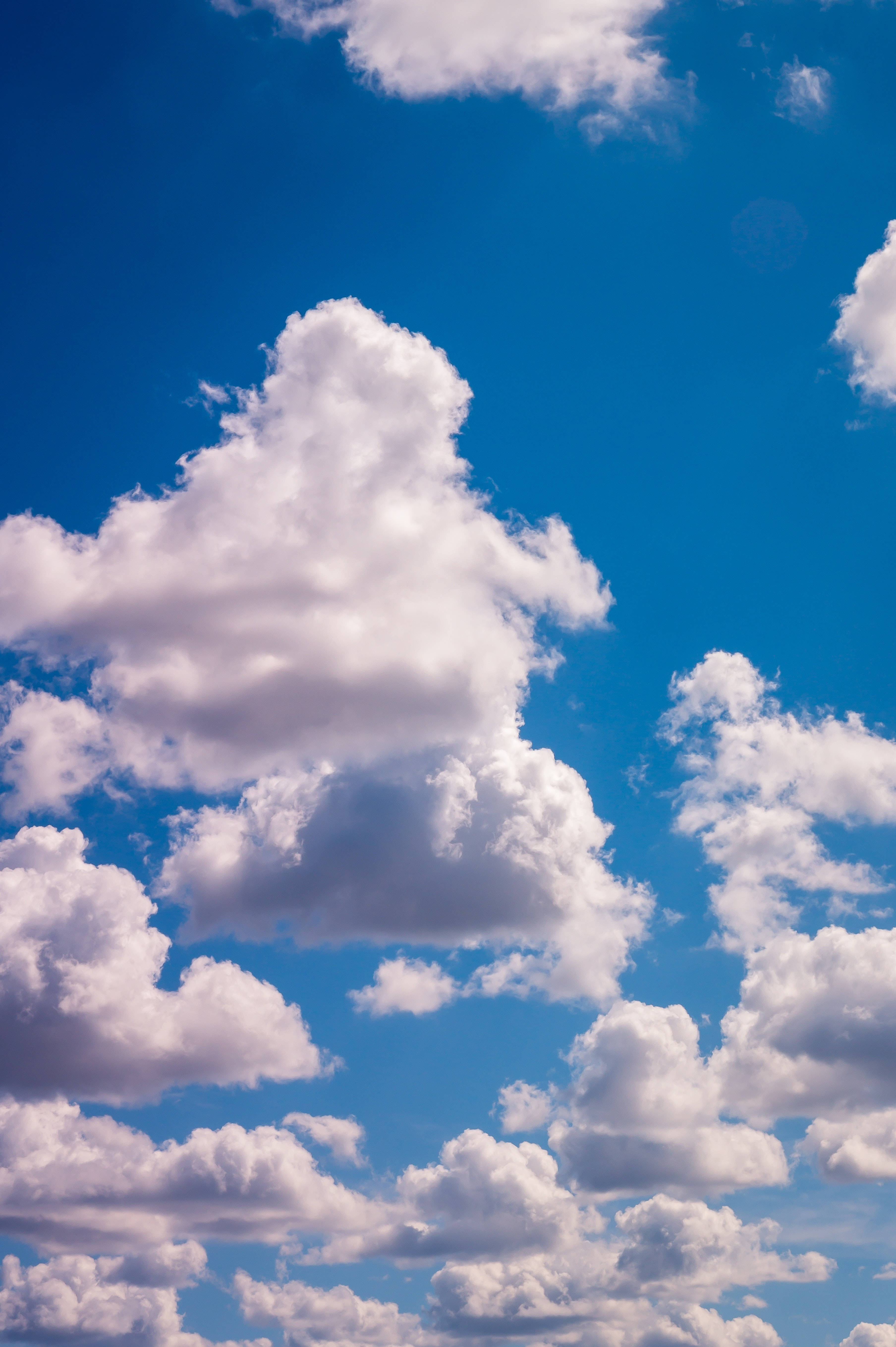 iPhone 11 Pro Max, 4K, cloudy blue sky, 5K Phone Wallpaper