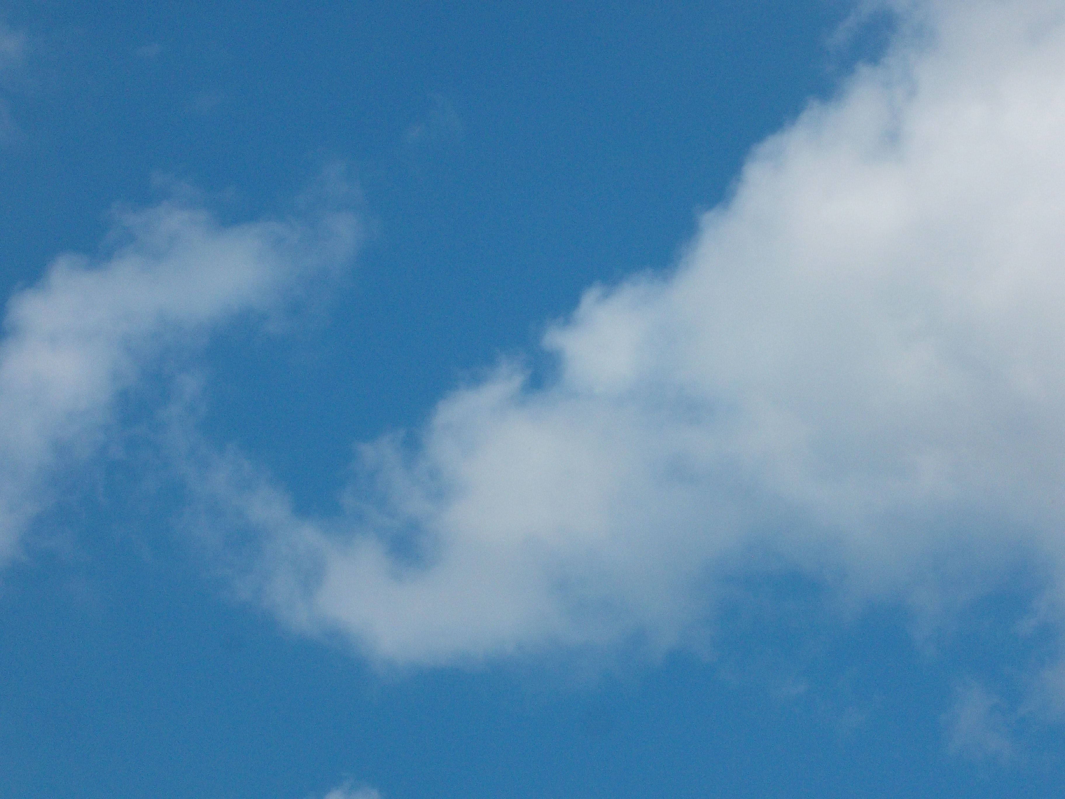 blue sky, cerulean sky, soft fluffy white clouds, 2K Desktop Wallpaper