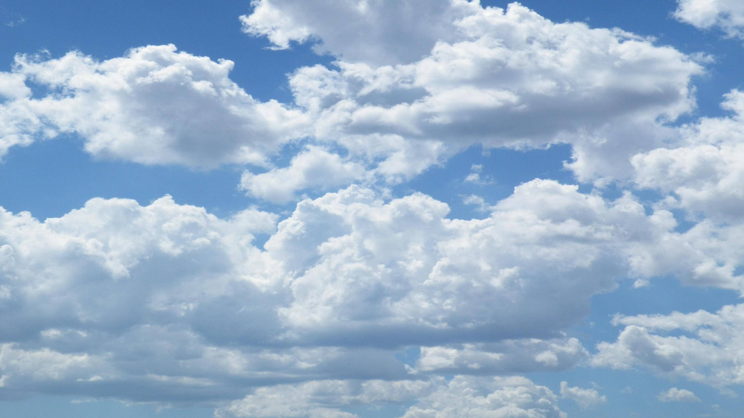 Aesthetic Clouds, noon, blue sky, 2K Desktop Wallpaper