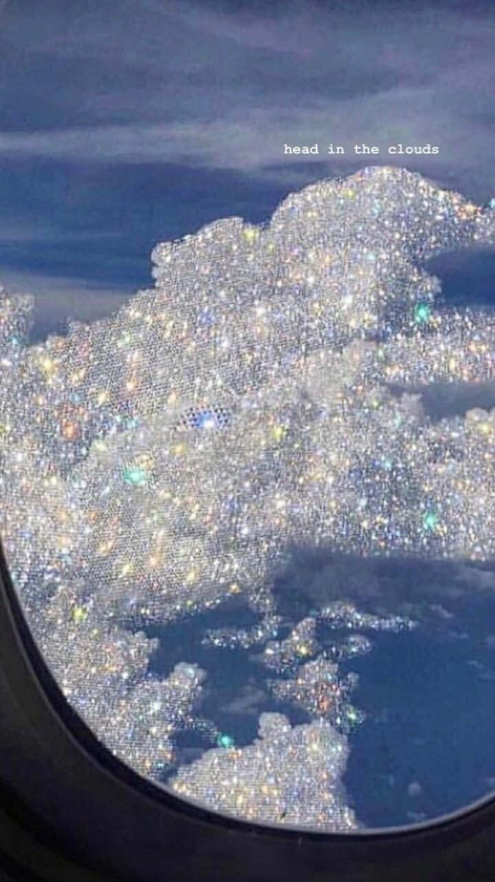 Airplane Window, Clouds, Sparkle, HD Phone Wallpaper
