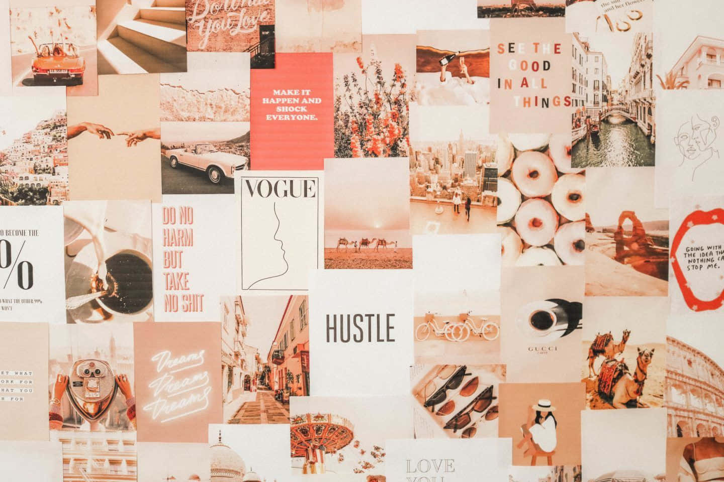 Vintage Brown, Collage Wall, Vintage Photos, HD Desktop Wallpaper