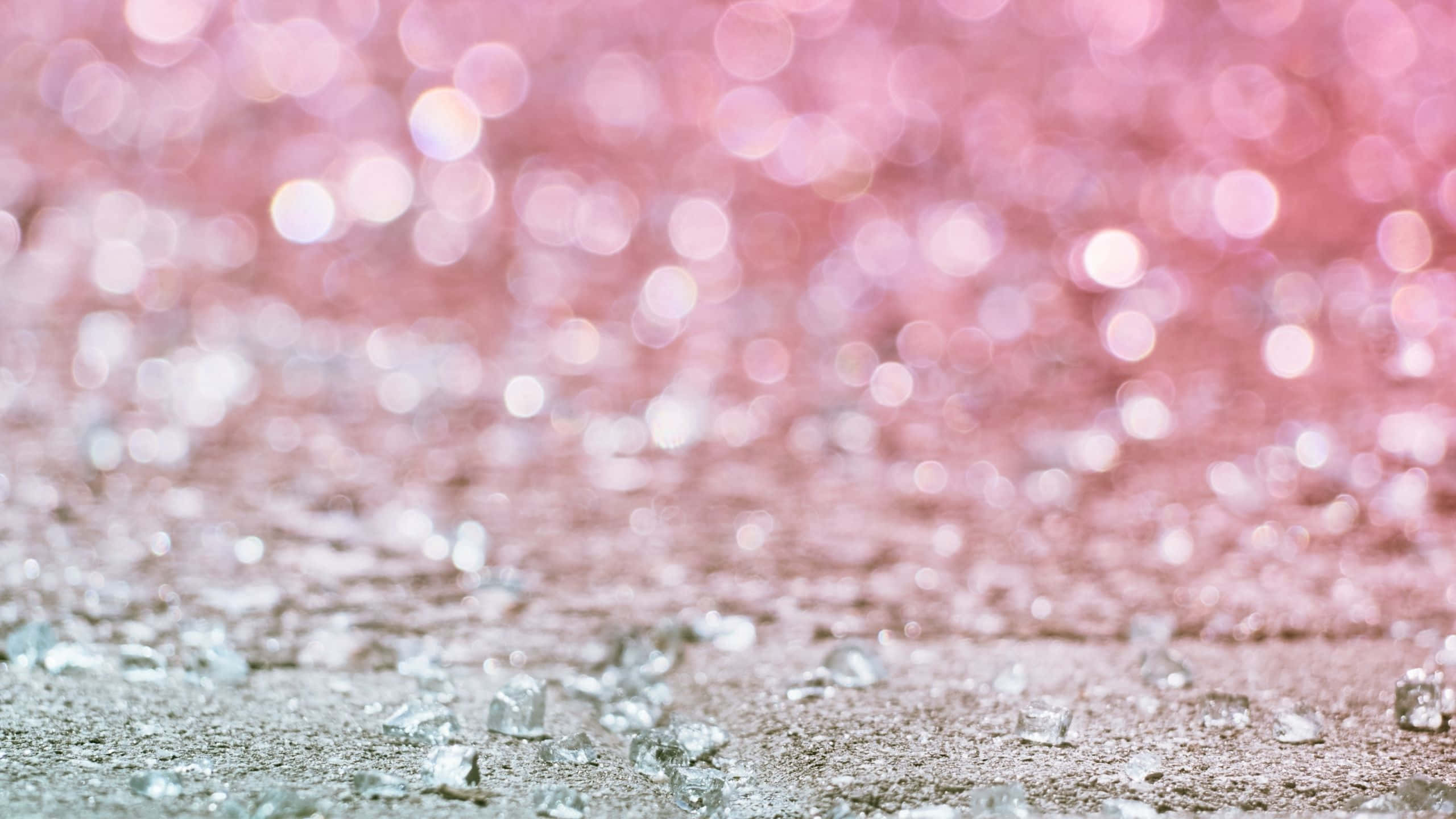 light pink, silver sequins, sparkling pink glitter particles, 2K Desktop Wallpaper