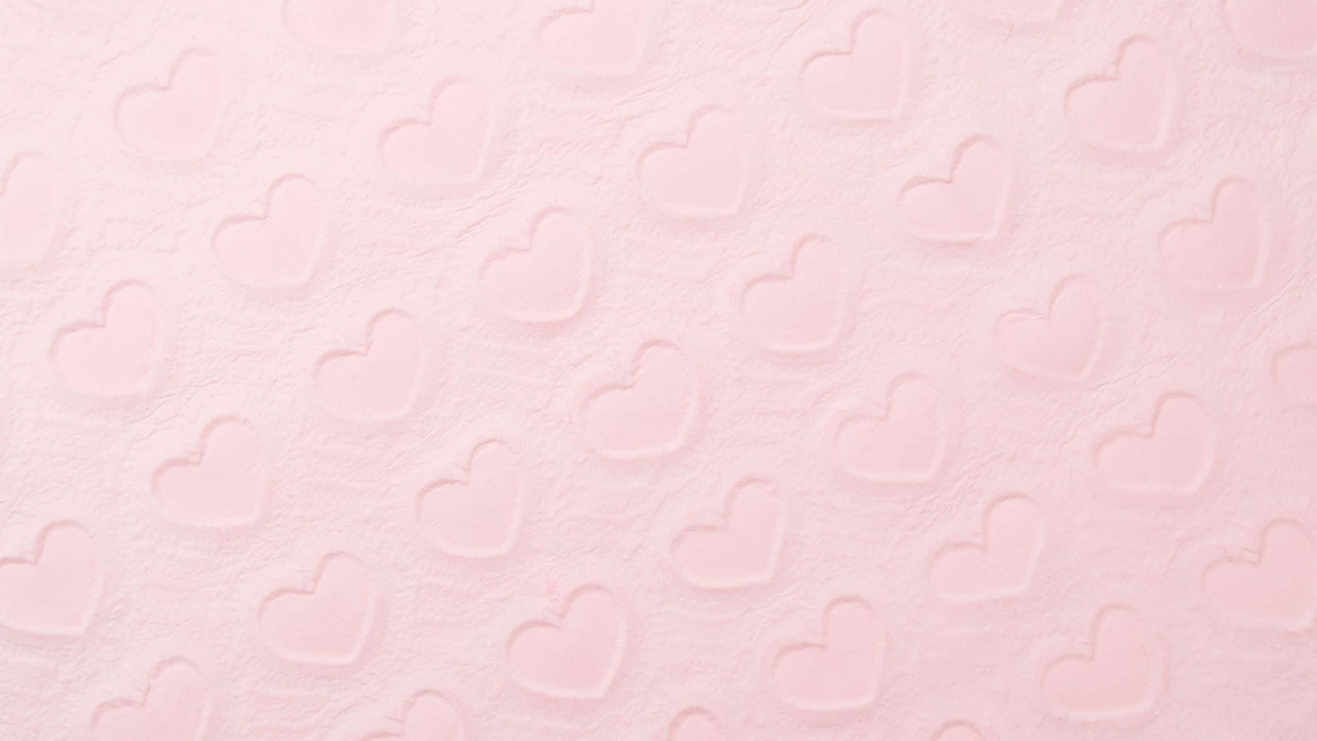 Aesthetic Computer Light Pink, diagonal hearts, soft pink, 2K Desktop Wallpaper