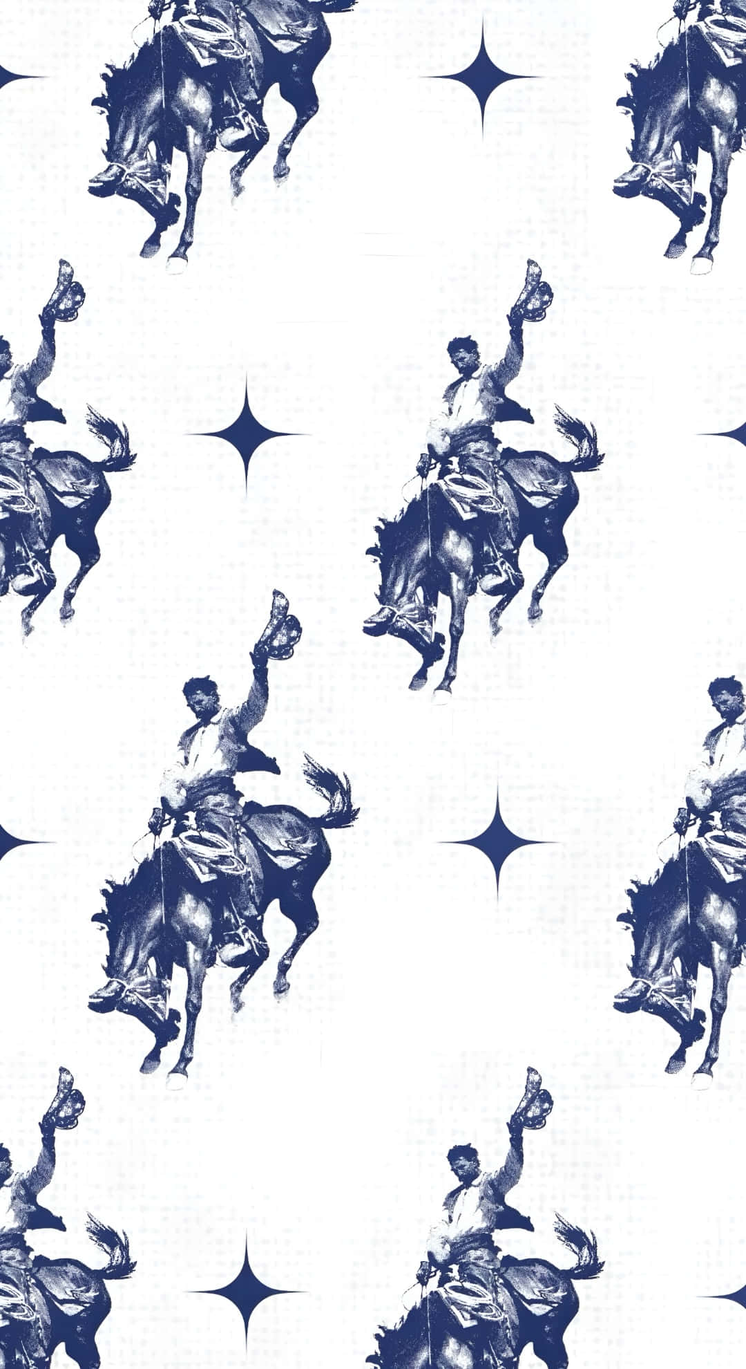 western rodeo pattern, navy blue, cowboy riding bucking broncos, Full HD Phone Wallpaper