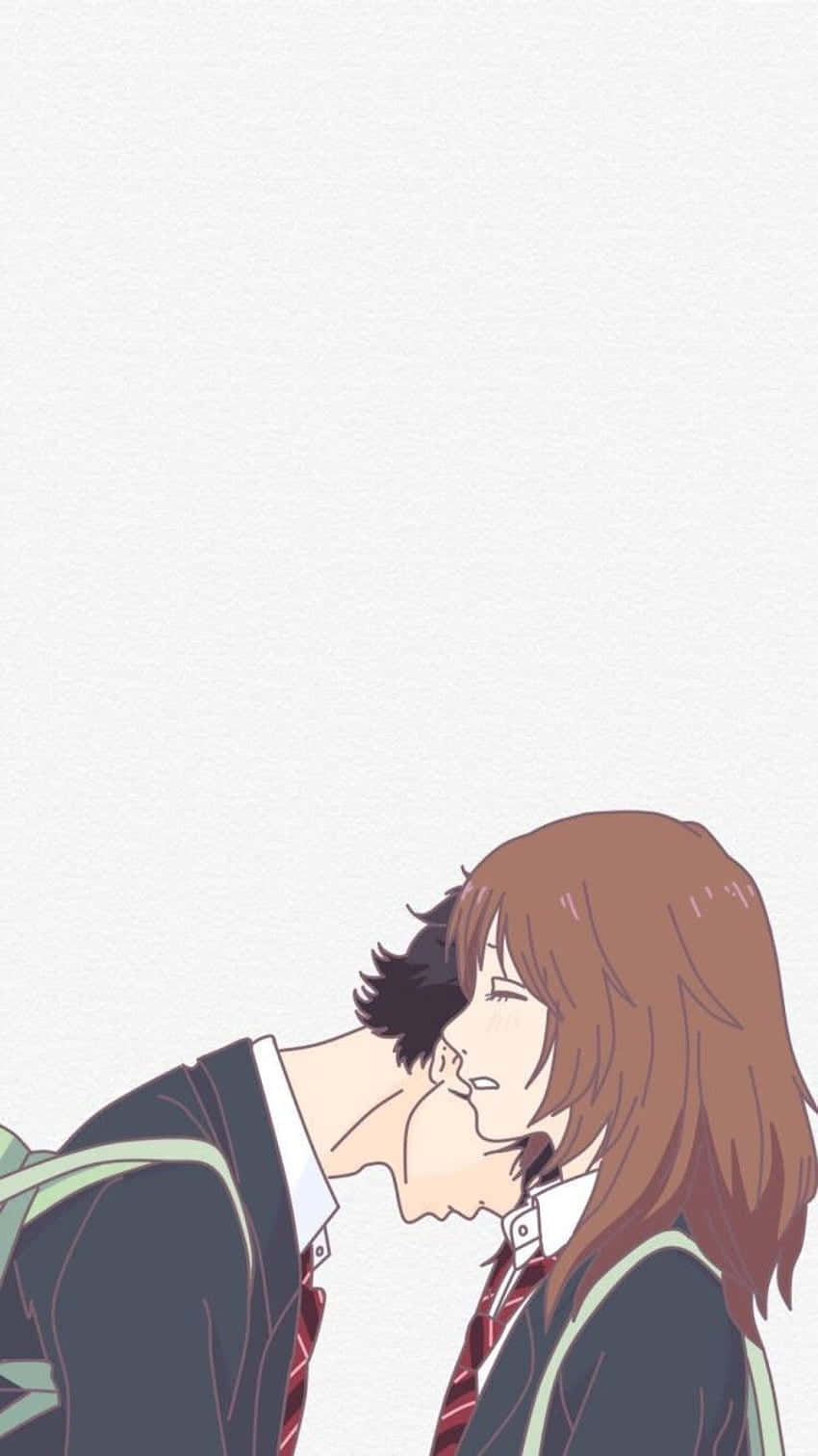 aesthetic couple anime, anime teens, school uniforms, HD Phone Wallpaper