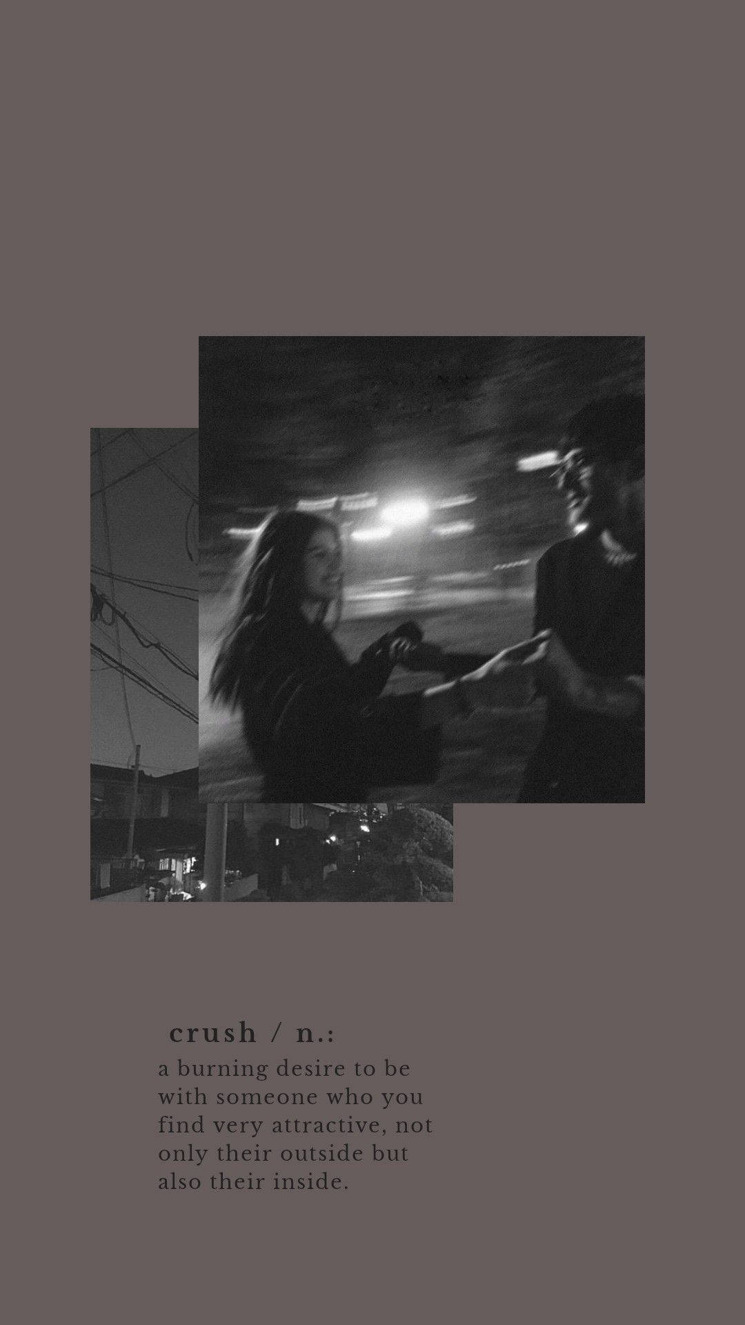Aesthetic Couple, city lights, grainy black and white photo collage, Full HD Phone Wallpaper