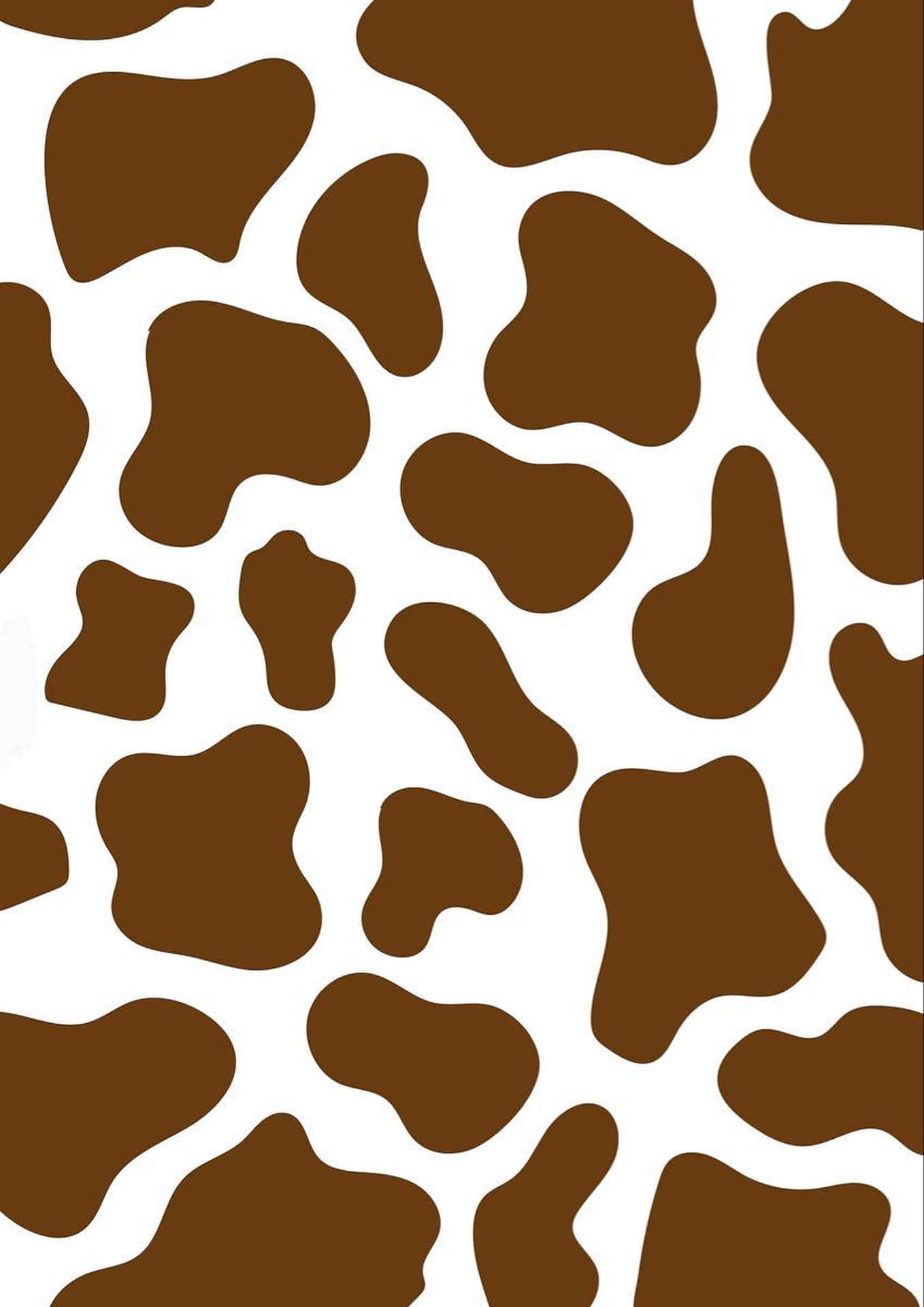 aesthetic cow, brown cow print, crisp white background, Full HD Phone Wallpaper