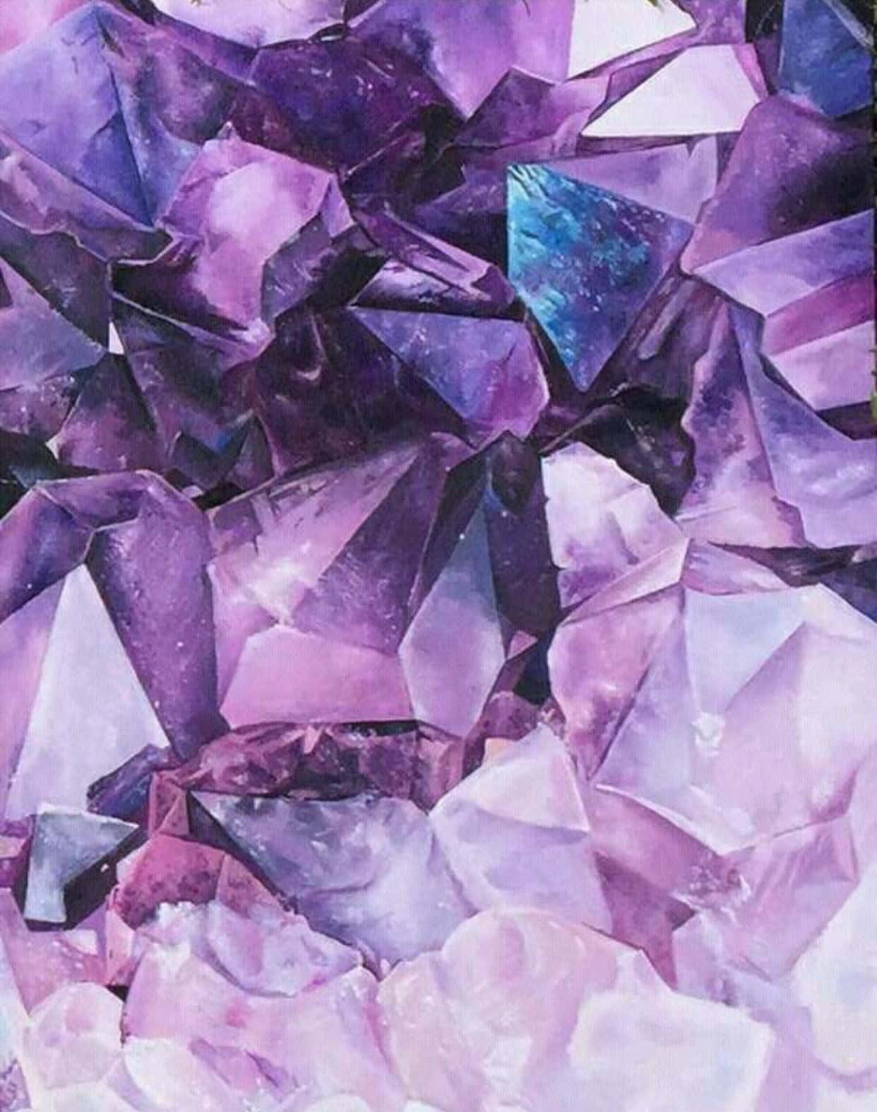 Aesthetic Lavender Crystal, amethyst crystals, purple, HD Phone Wallpaper