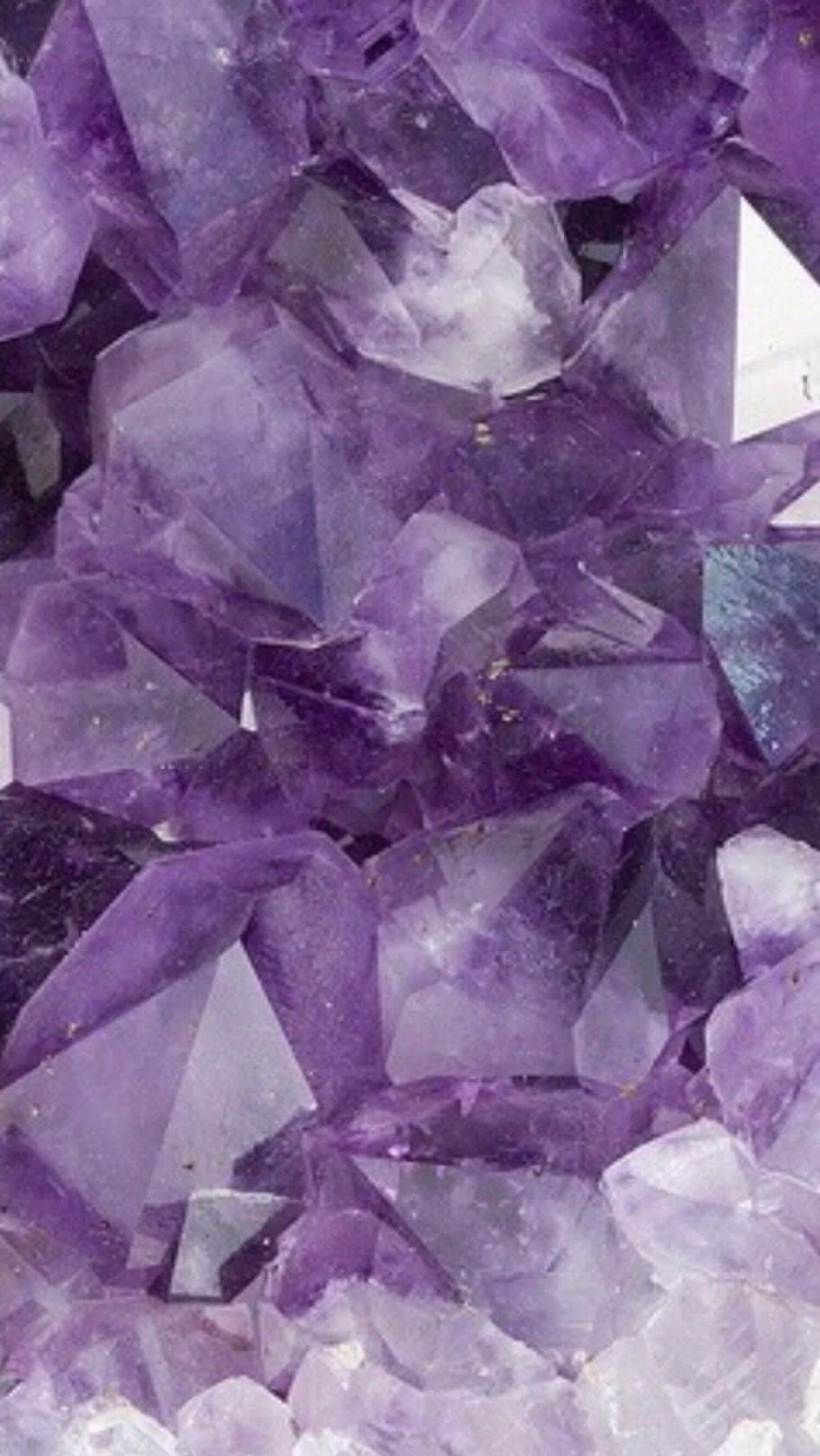 Aesthetic Crystal, vibrant purple amethyst crystals, sharp facets, HD Phone Wallpaper