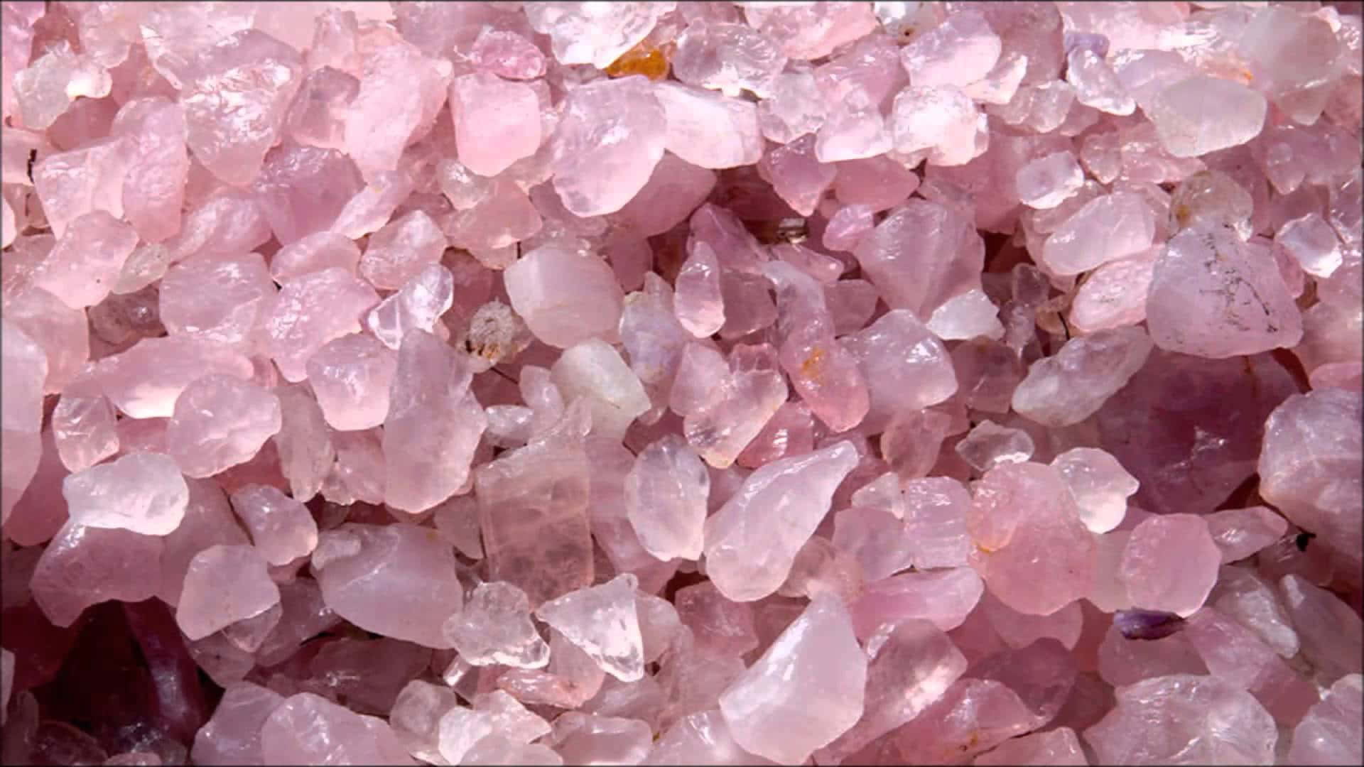 pink rose quartz crystals, translucent facets, sparkling, Full HD Desktop Wallpaper