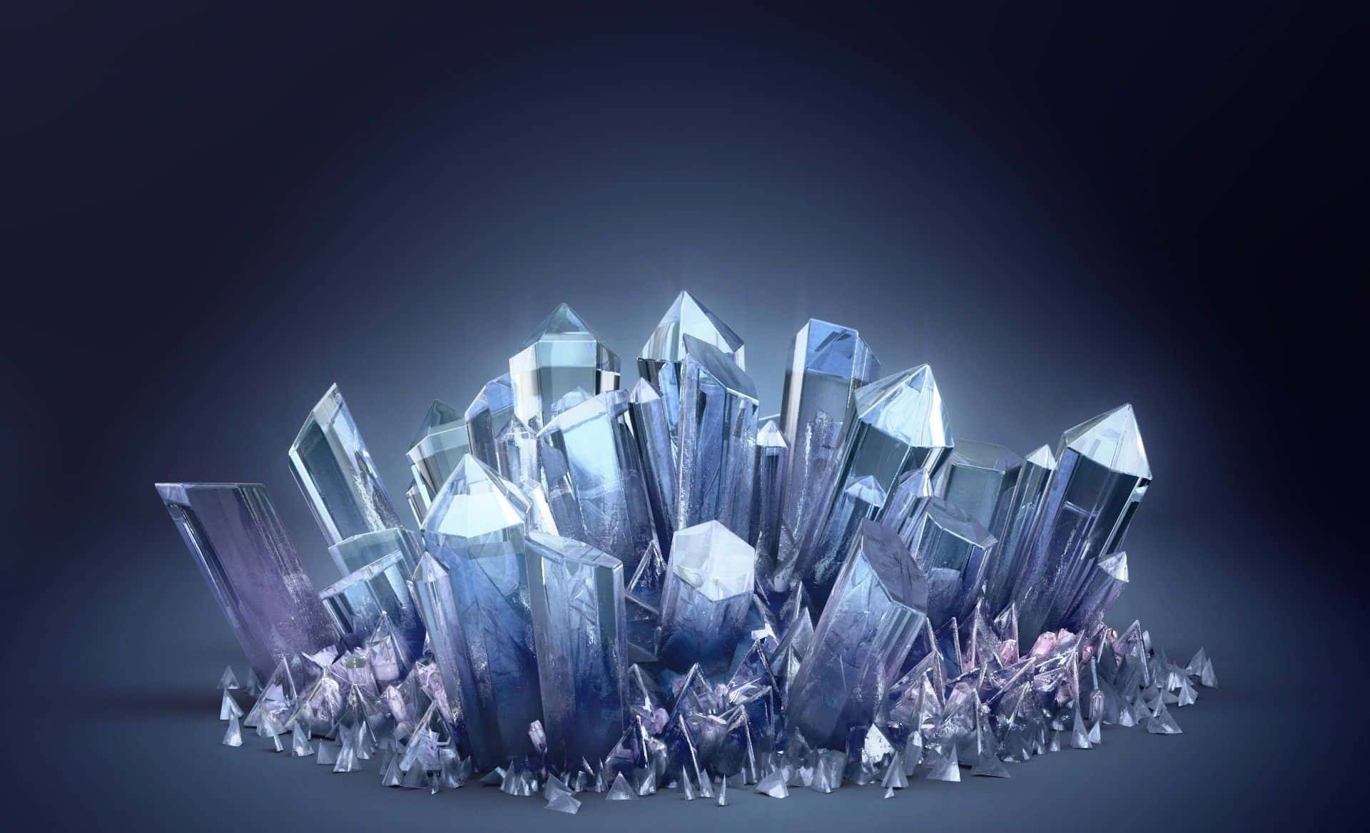 Aesthetic Crystal, blue, purple, Full HD Desktop Wallpaper