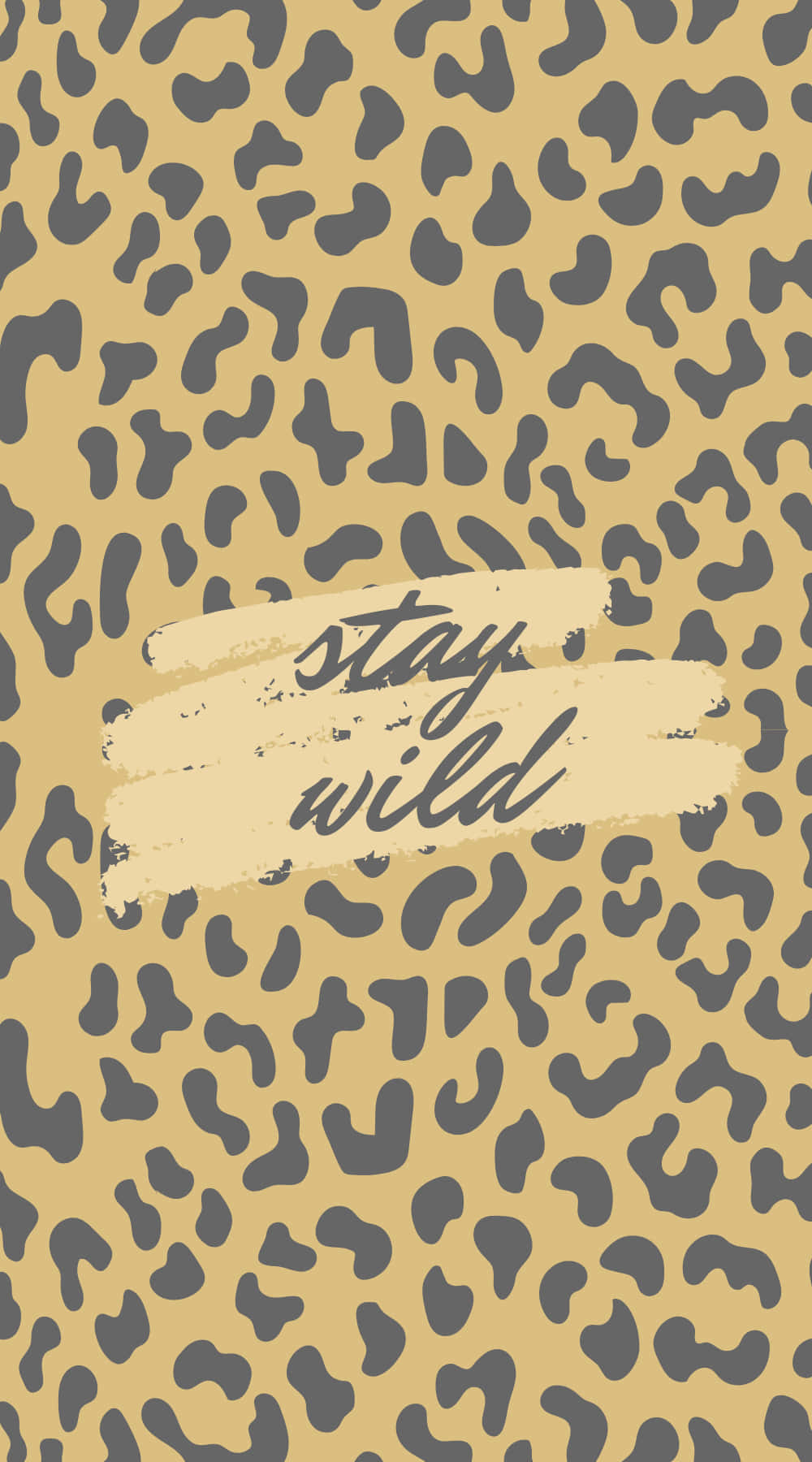 Stay Wild, aesthetic cute cheetah print, beige and gray spots, HD Phone Wallpaper