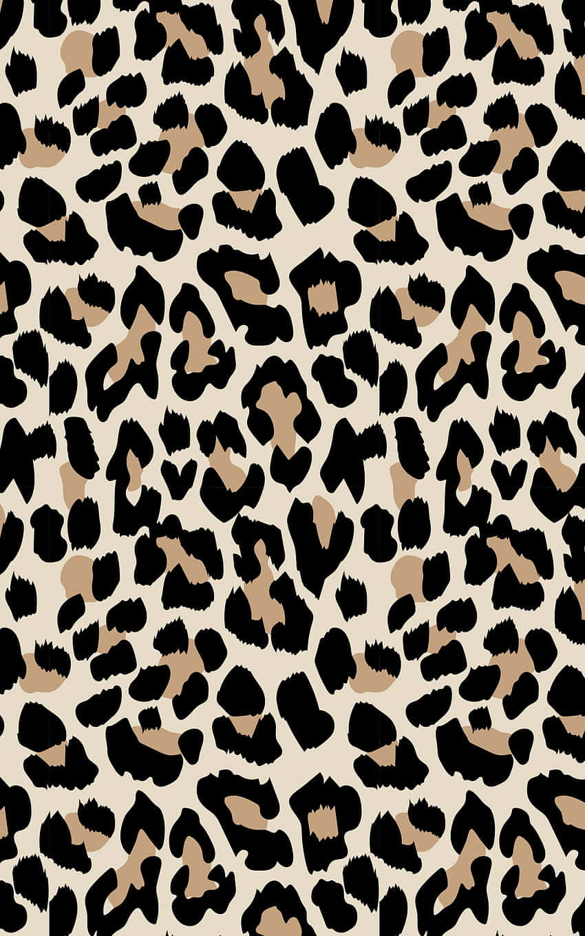 black and white cute cheetah print, creamy beige background, bold black and tan leopard spots, HD Phone Wallpaper