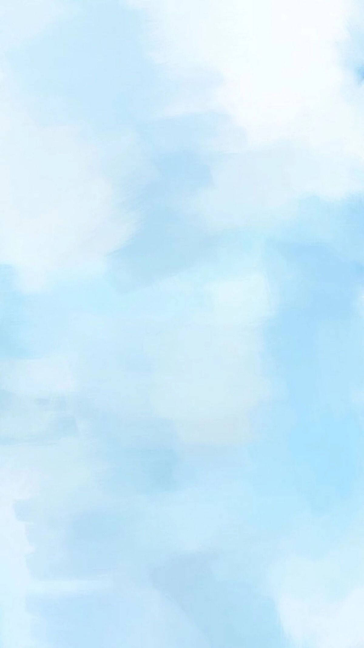 Aesthetic Cute Pastel, pale blue, white clouds, Full HD Phone Wallpaper
