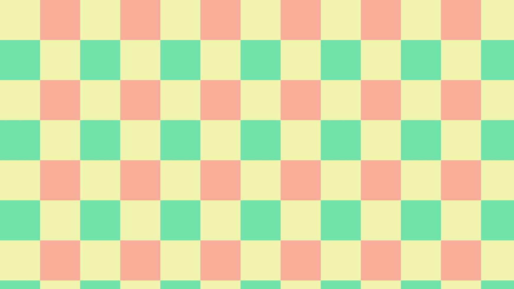 pastel pink, mint green, checkerboard pattern, HD Desktop Wallpaper