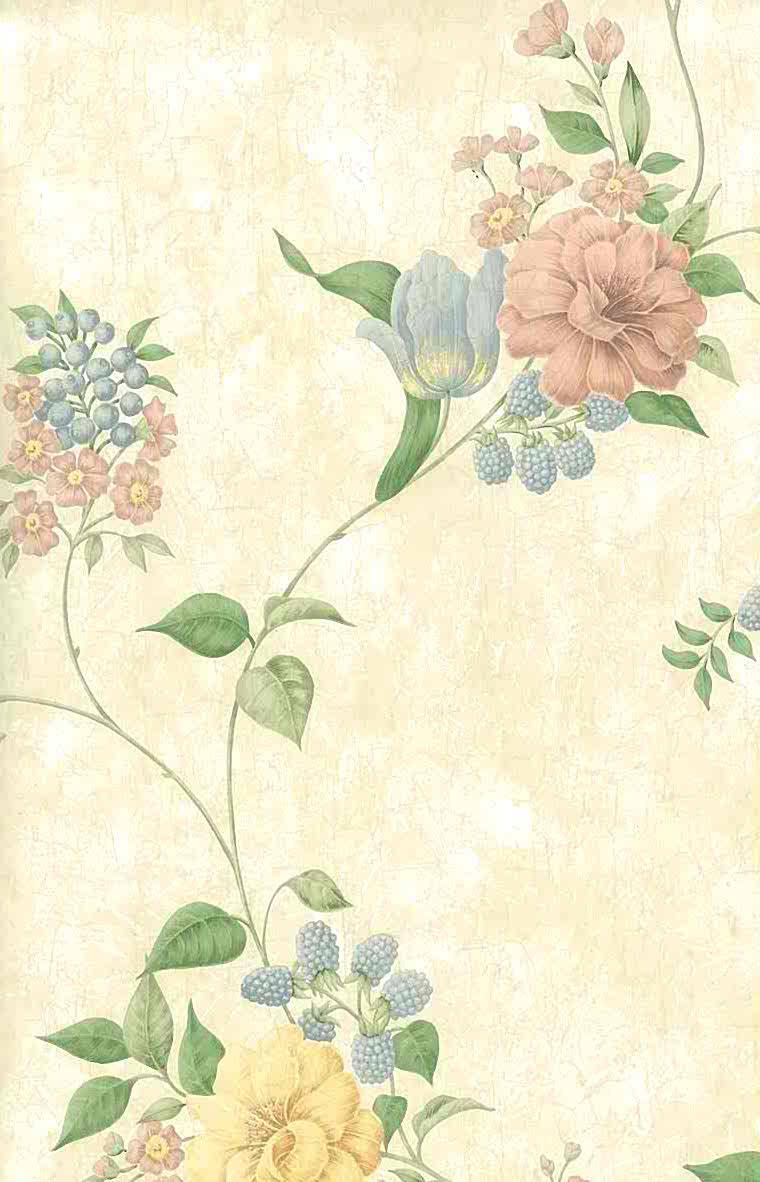 vintage pastel, floral wallpaper, pink, SD Phone Wallpaper