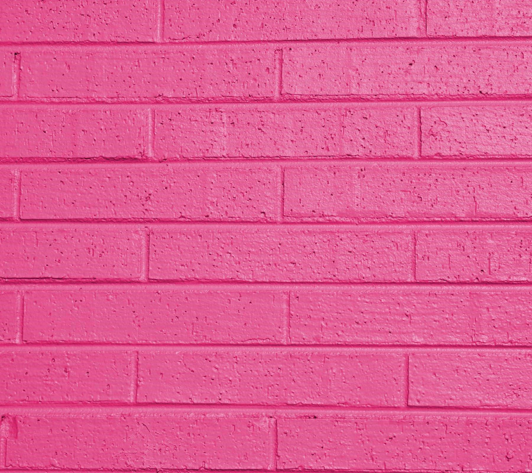 Aesthetic Dark Pink, vibrant pink, painted brick wall, HD Desktop Wallpaper