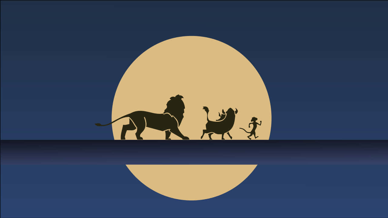 Aesthetic Disney Laptop, lion, warthog, HD Desktop Wallpaper