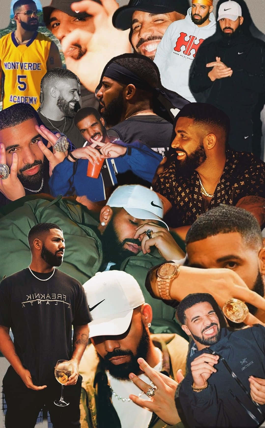 Drake, The view from the 6, vibrant collage, HD Phone Wallpaper