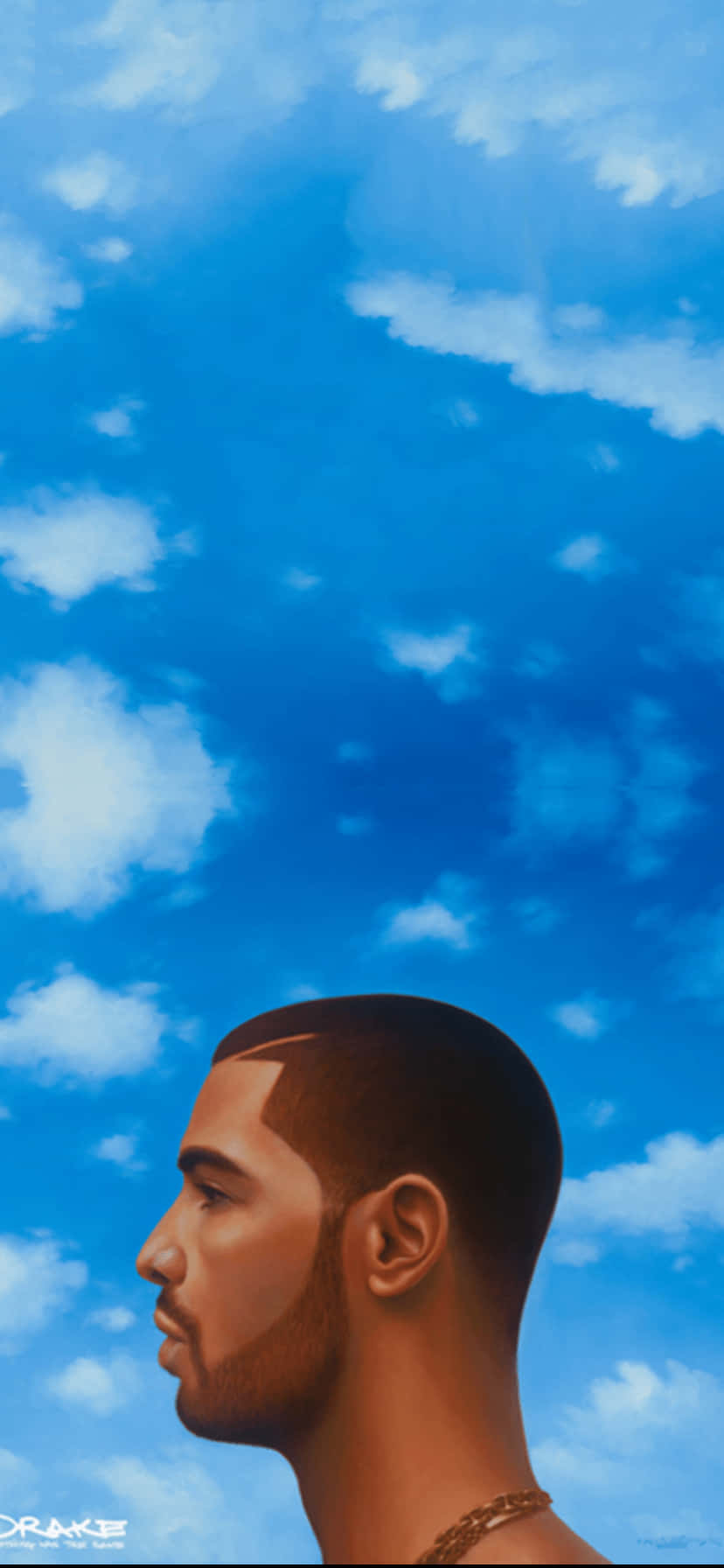 Drake, blue sky, fluffy white clouds, HD Phone Wallpaper