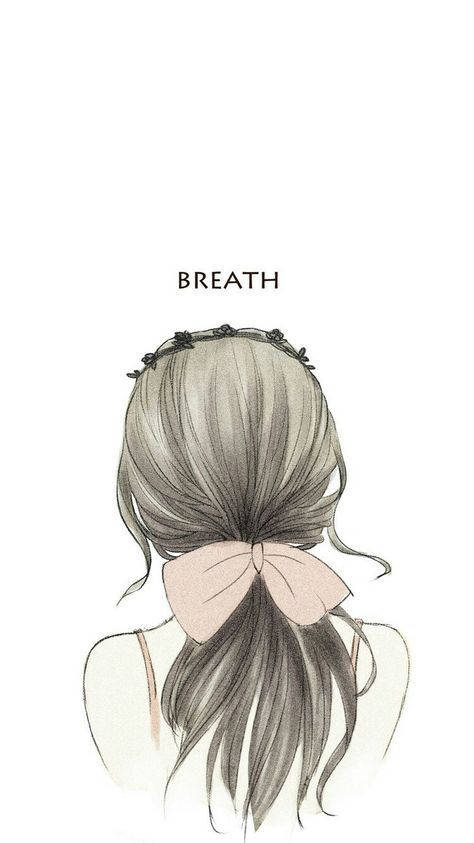 pink bow, ponytail, floral headband, SD Phone Wallpaper