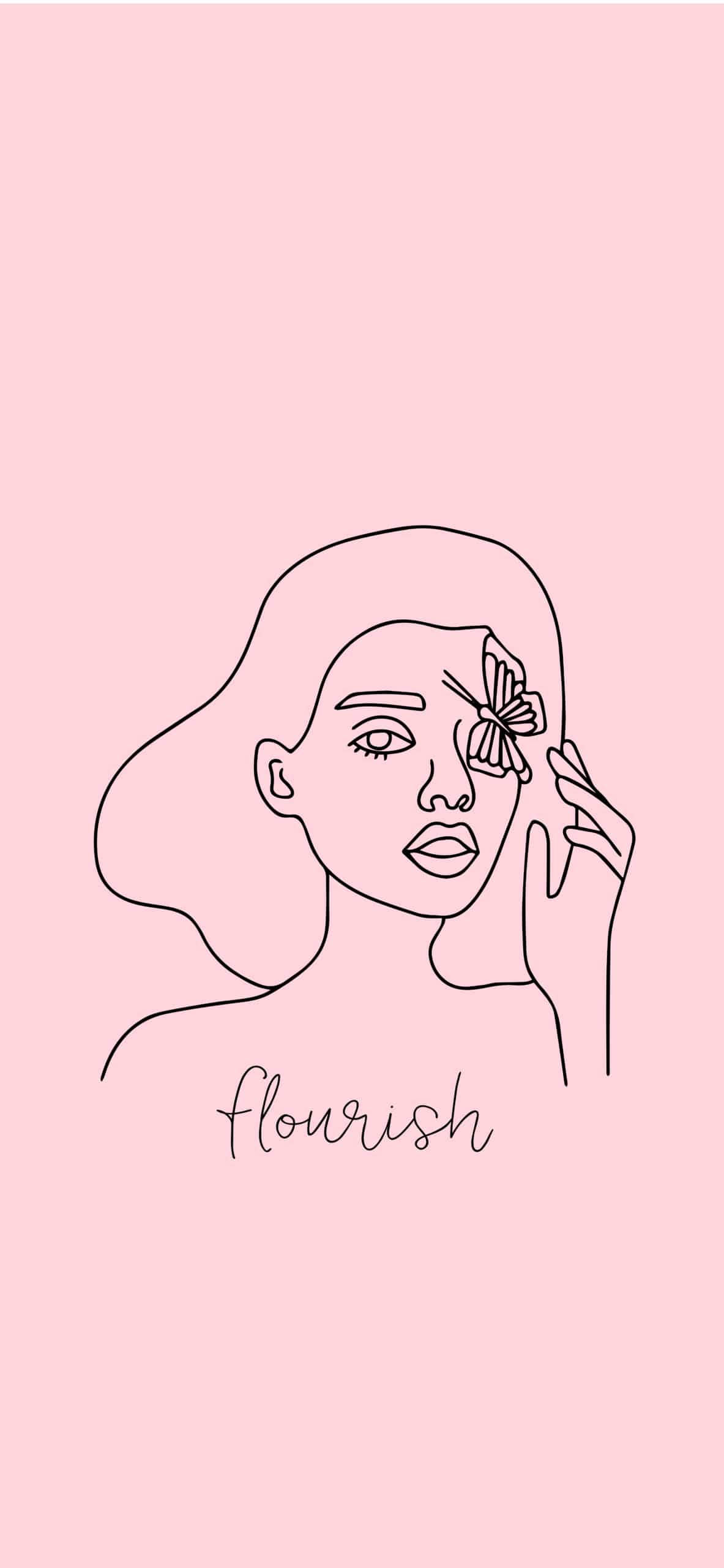woman, butterfly, eye, 2K Phone Wallpaper