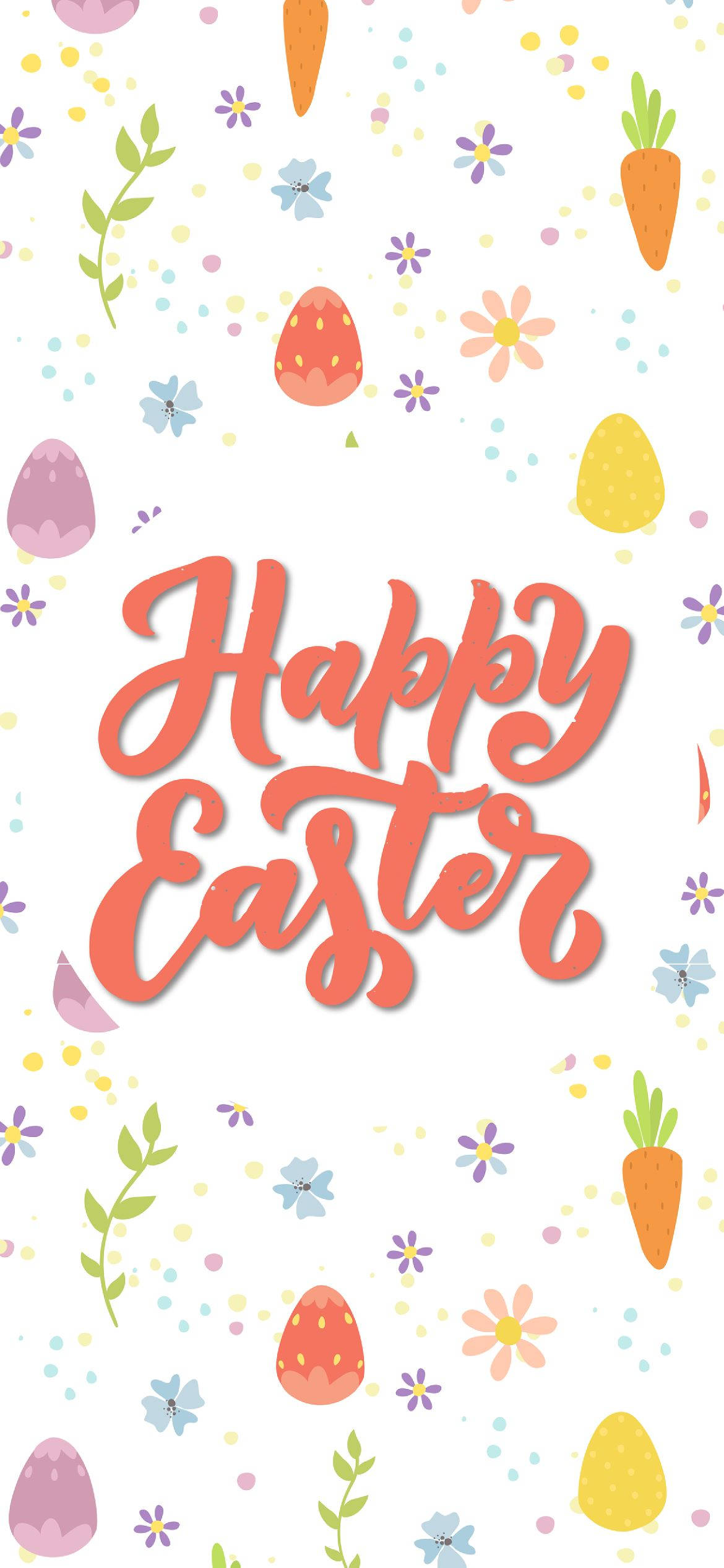 Aesthetic Easter, pastel eggs, carrots, Full HD Phone Wallpaper