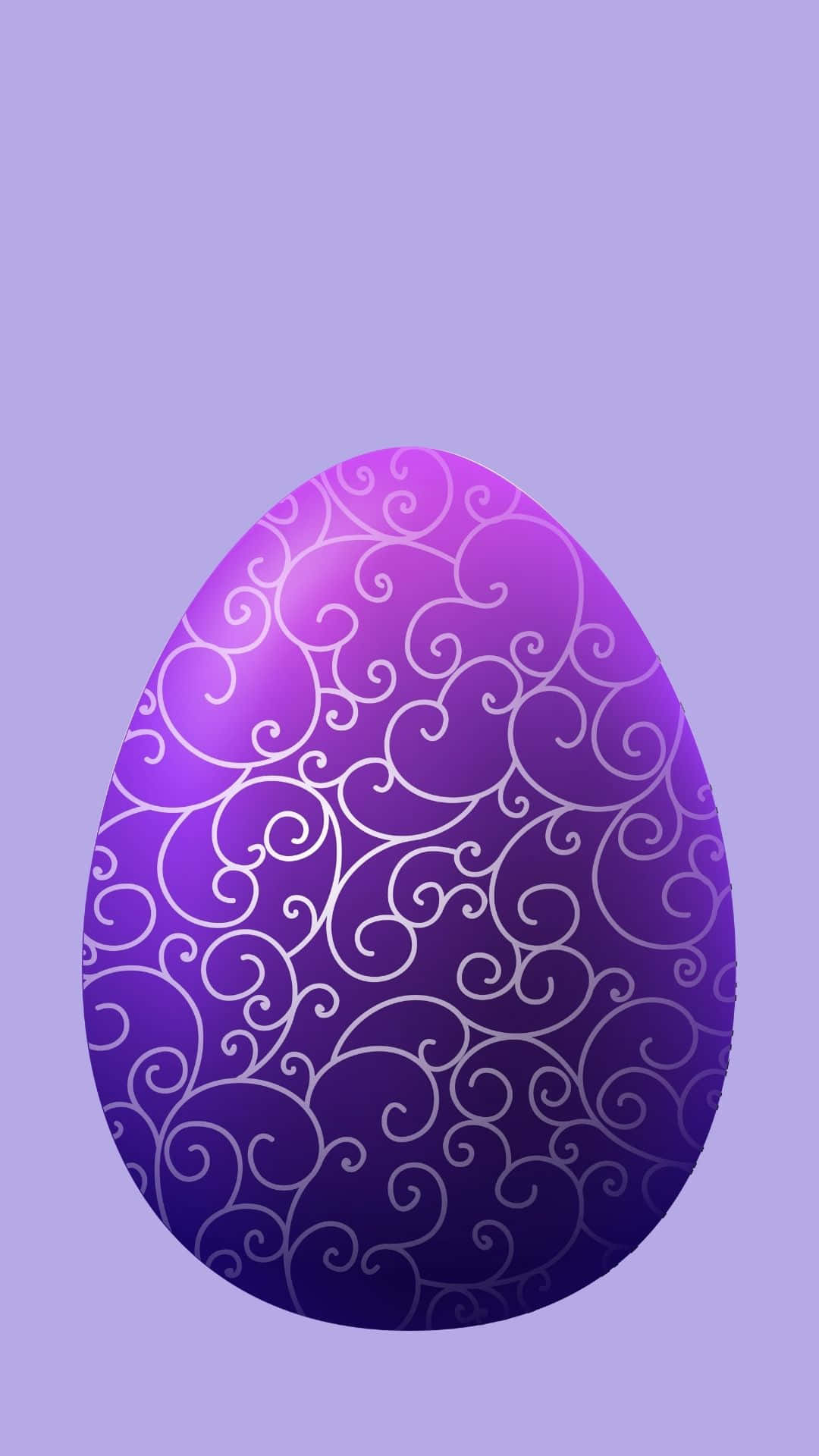 gradient purple egg, swirling white patterns, soft lavender background, Full HD Phone Wallpaper