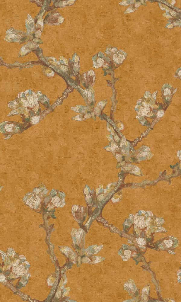 almond blossoms, soft whites, greens, SD Phone Wallpaper