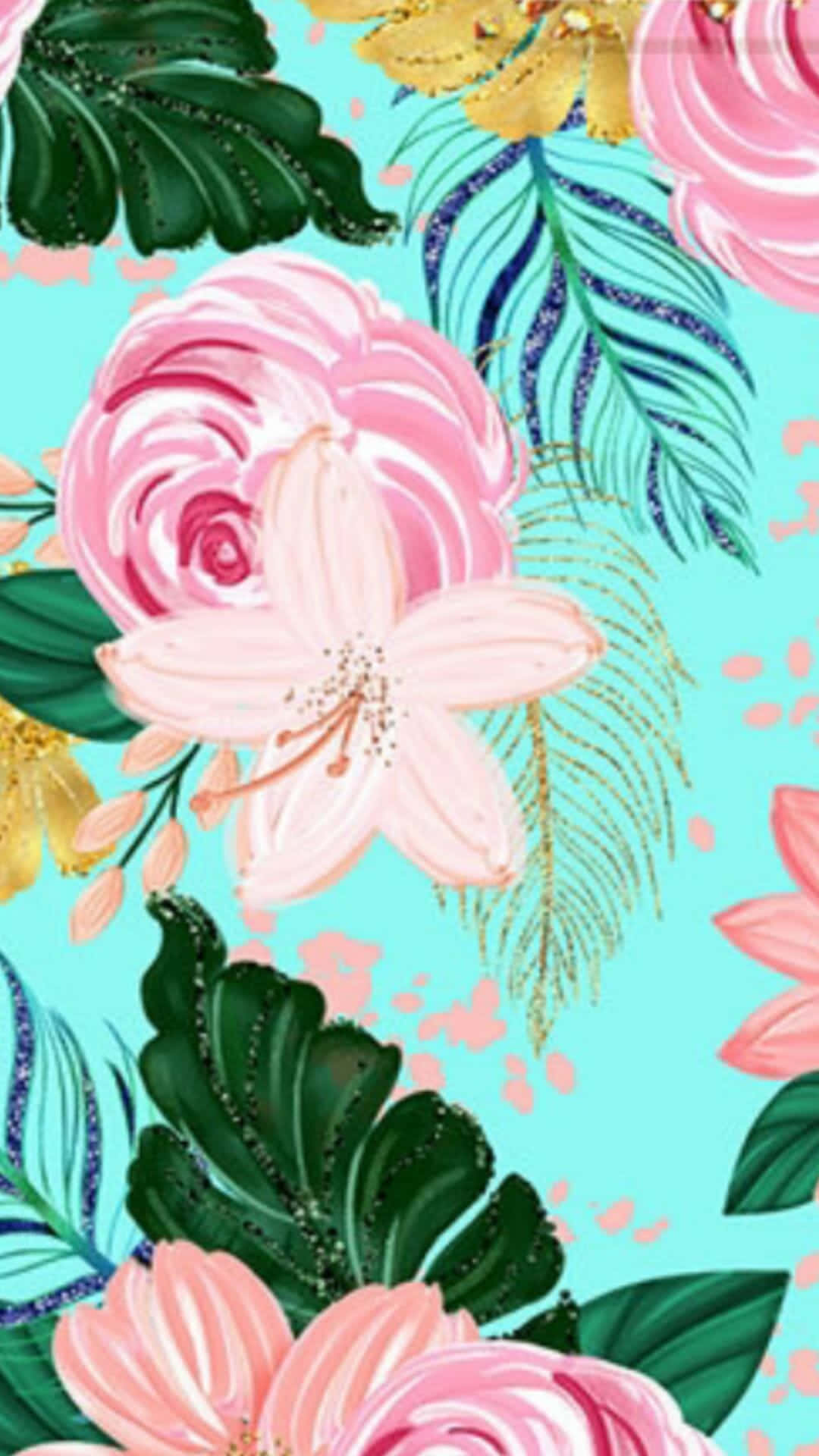 Freesia, Peonies, vibrant pink roses, Full HD Phone Wallpaper